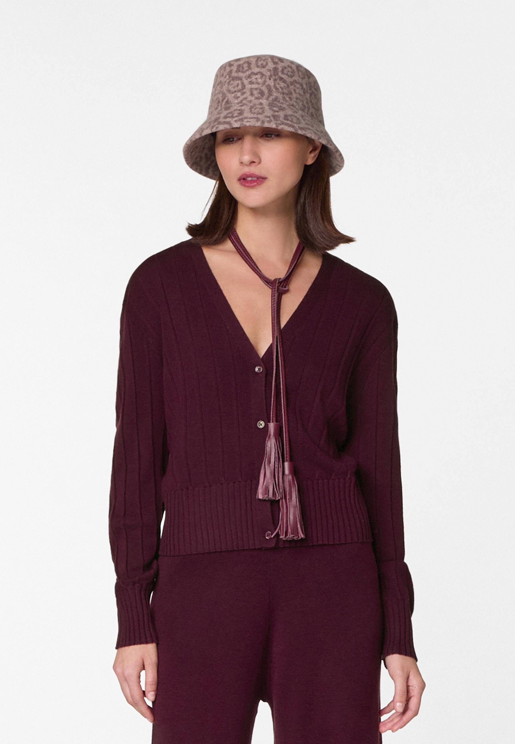 Gilet court en laine mérinos RODIER Violet