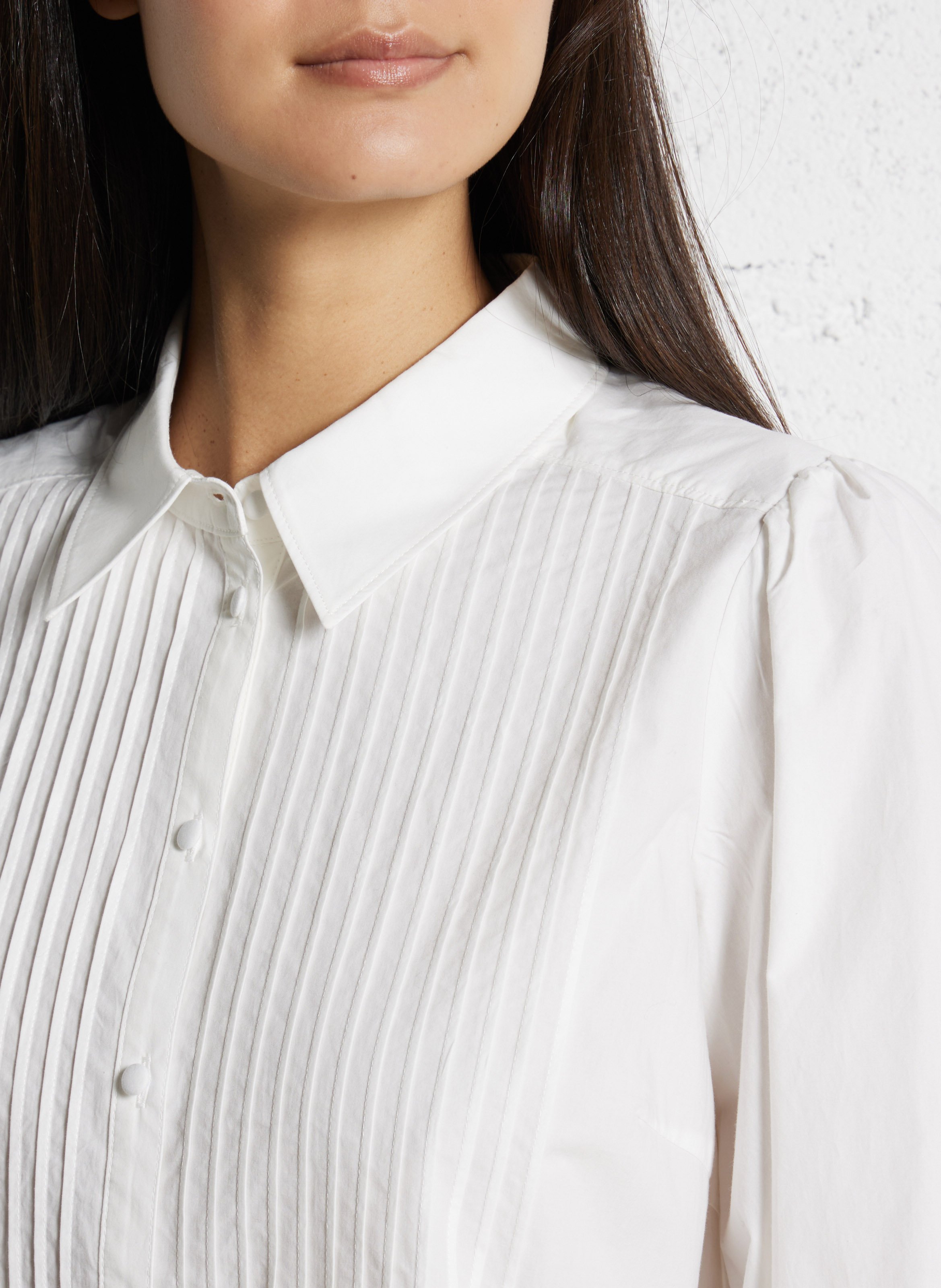 Blouse met klassieke kraag IKKS Wit