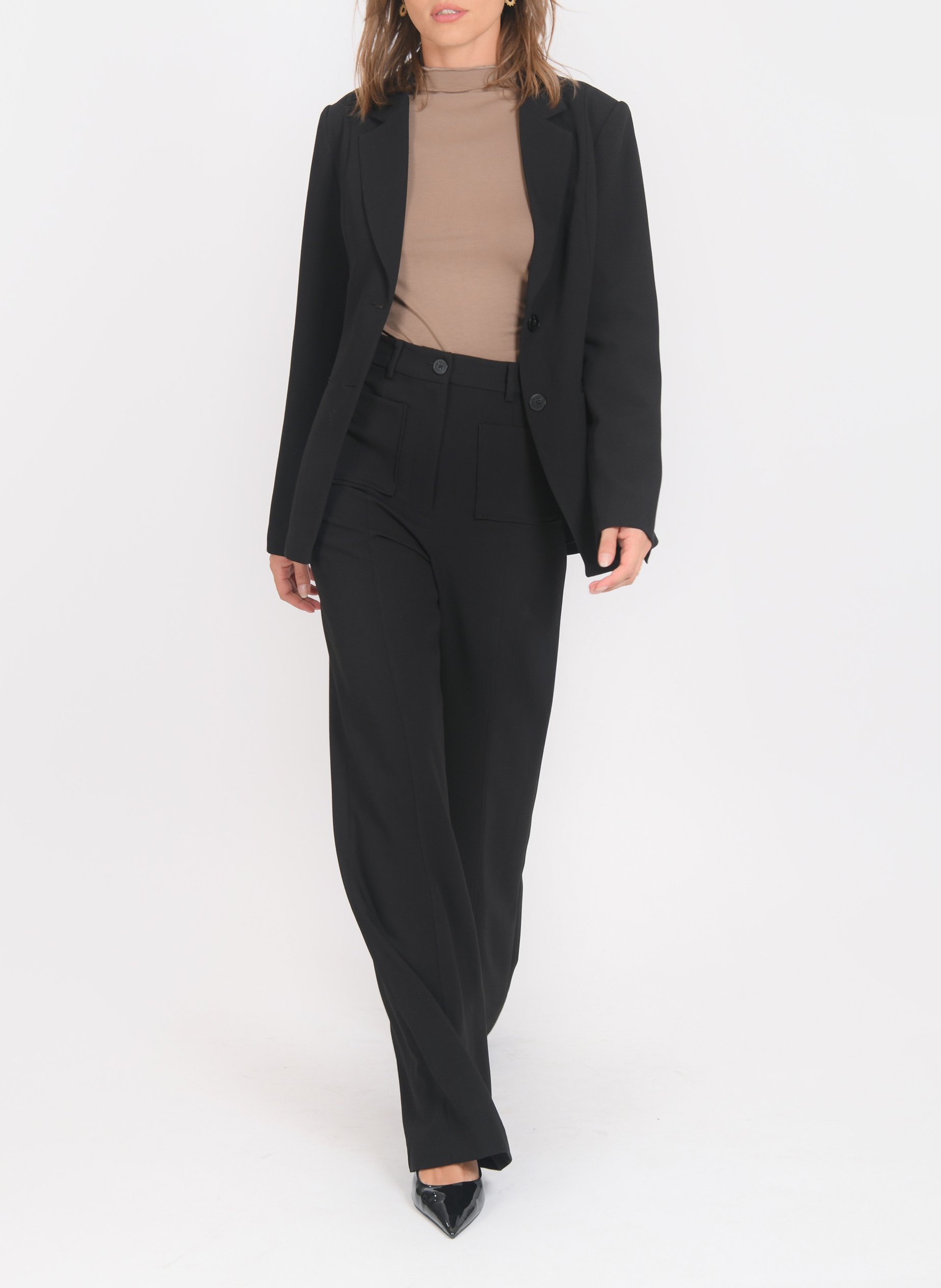 Veste de blazer ajustée col tailleur KOOKAI Noir