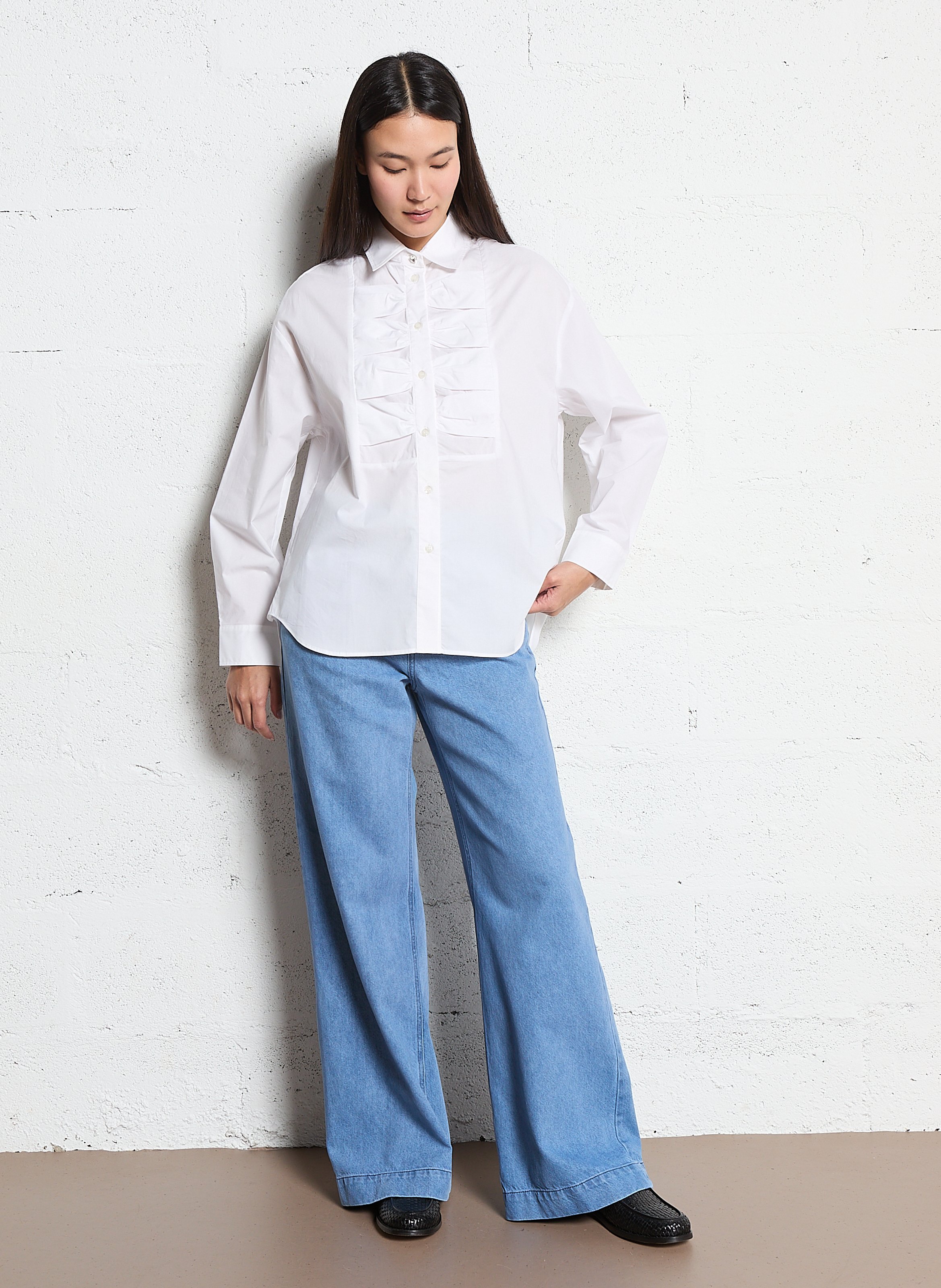 Cotton shirt with classic collar LIU JO White