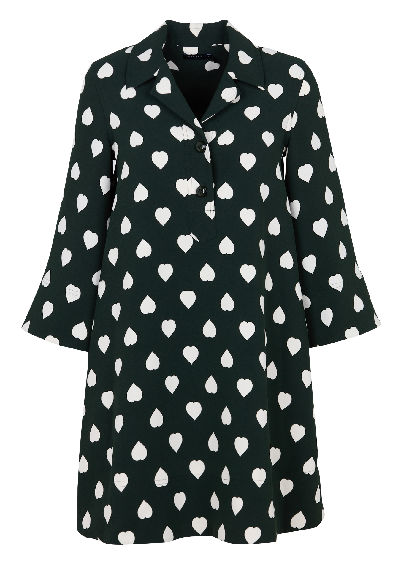 Robe courte col tailleur imprimé TARA JARMON Vert