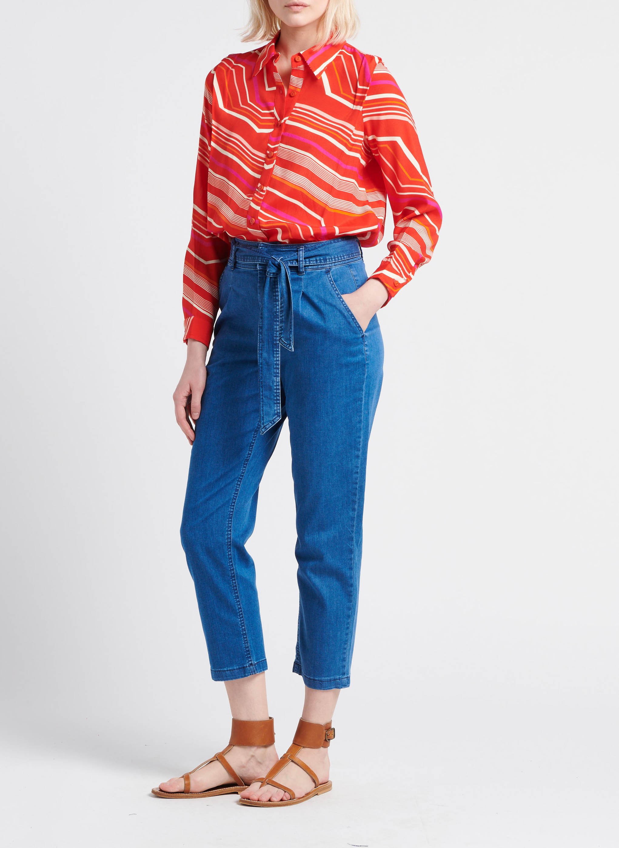 Chemise fluide imprimée  LA PETITE FRANCAISE Rouge