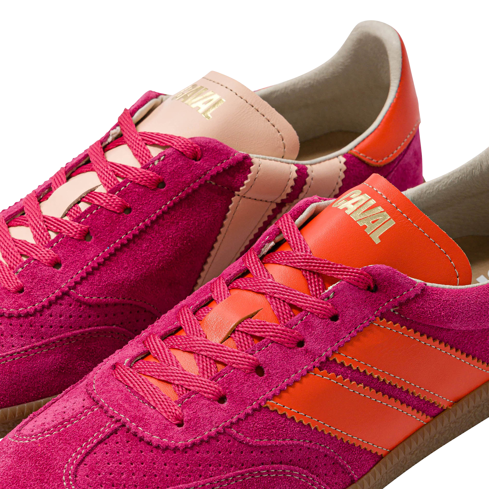 Suede leather low-top sneakers CAVAL Pink