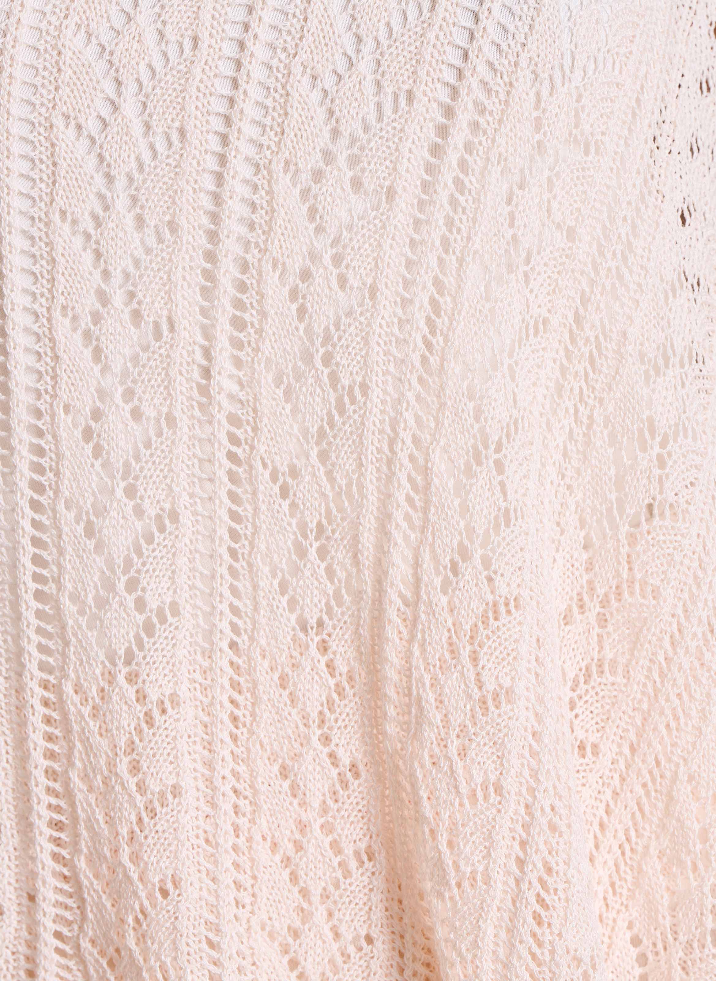 Cape-style round neck sweater LA FEE MARABOUTEE White