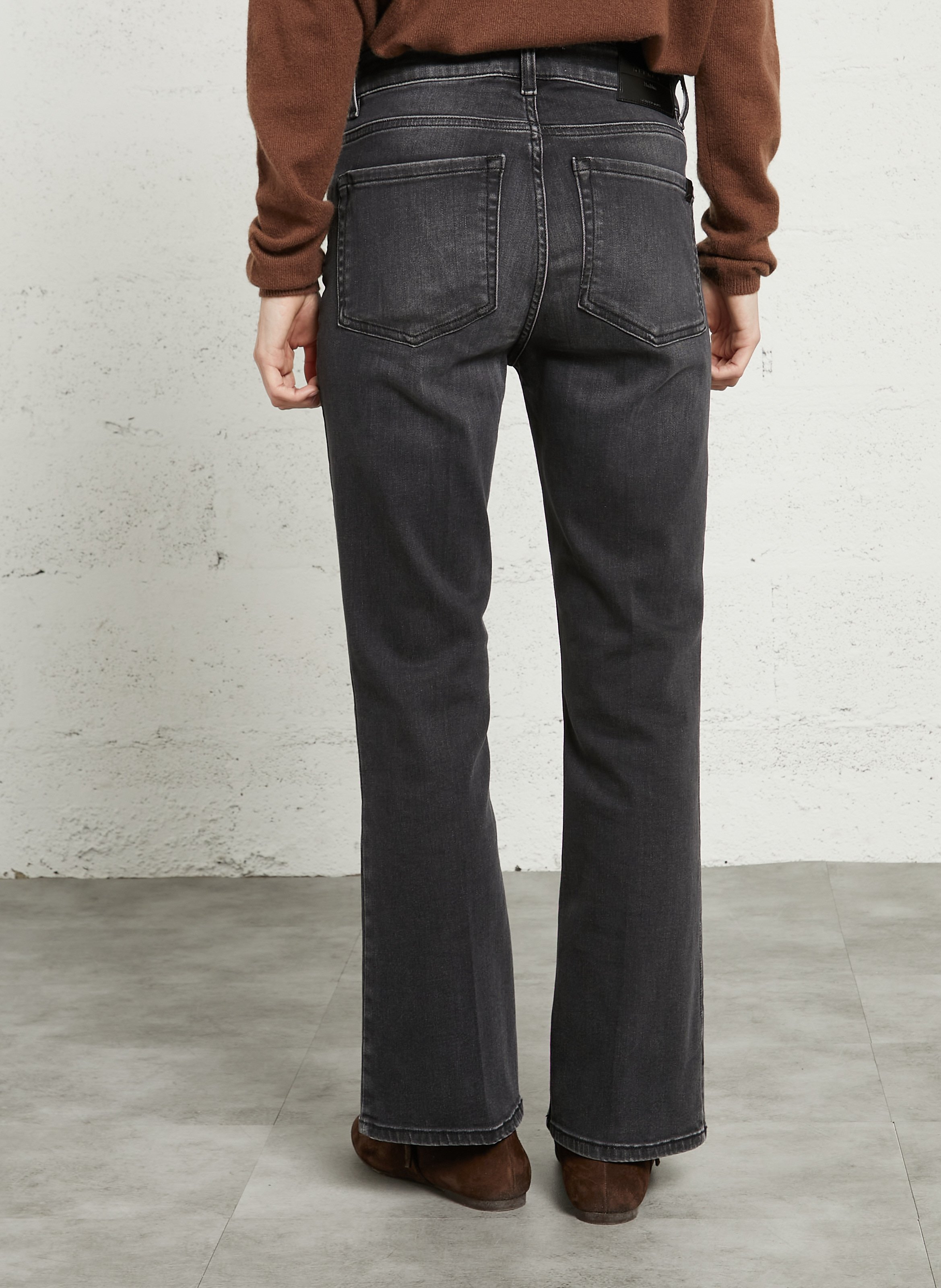 Flared cotton-blend jeans MAX MARA WEEK END Black