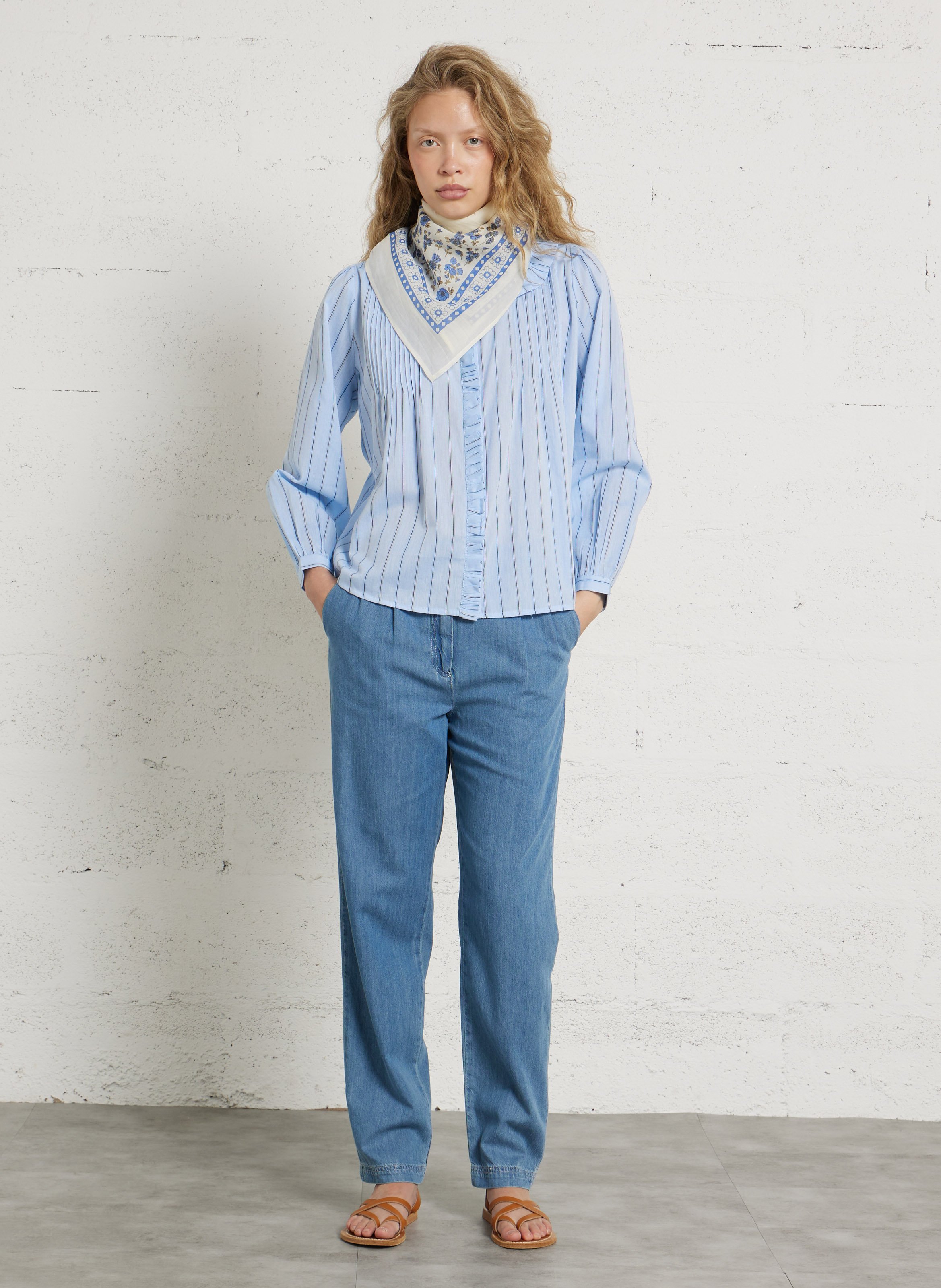 Karottenjeans aus Baumwollmischung EMILE ET IDA Blau