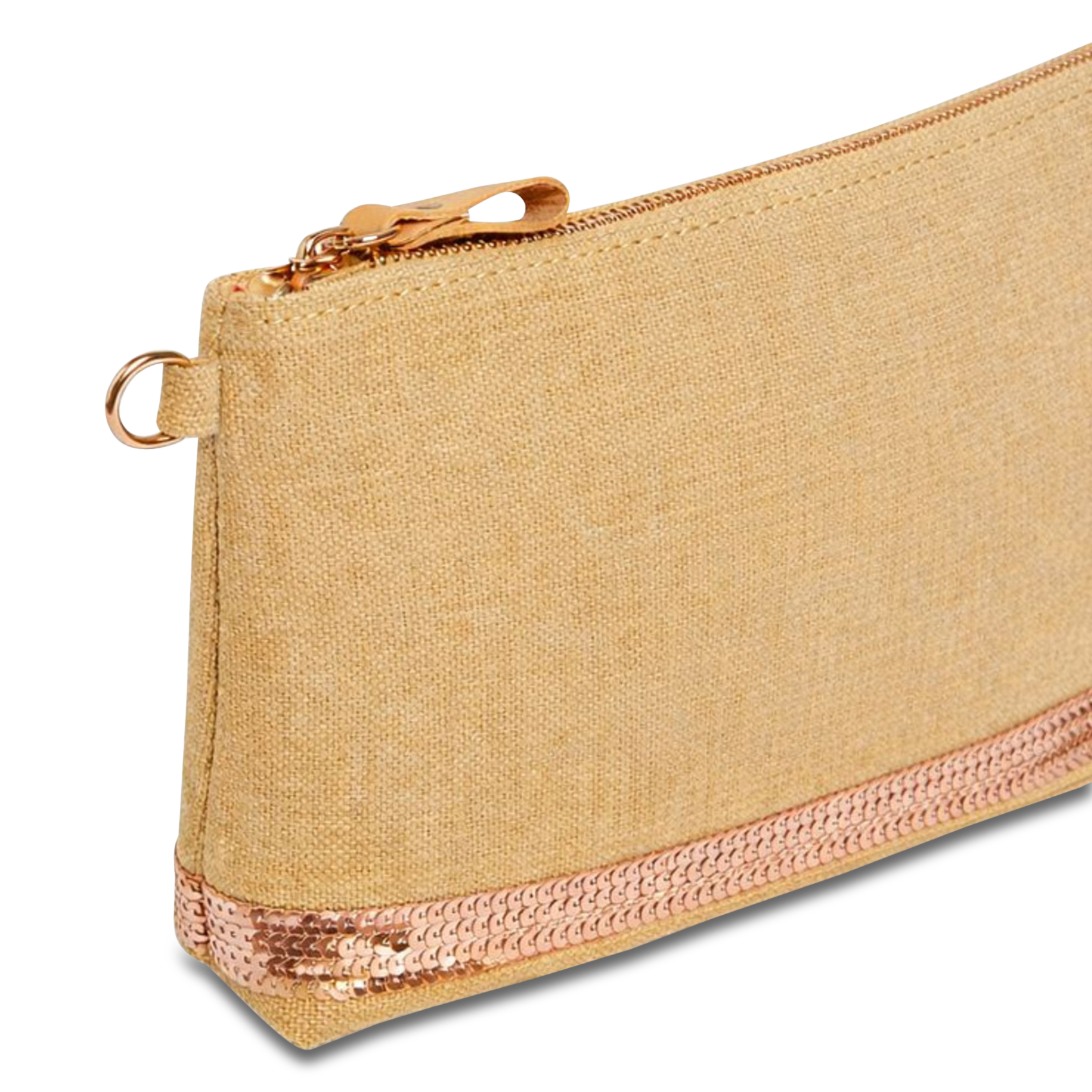Crossbody linen clutch VANESSA BRUNO Brown