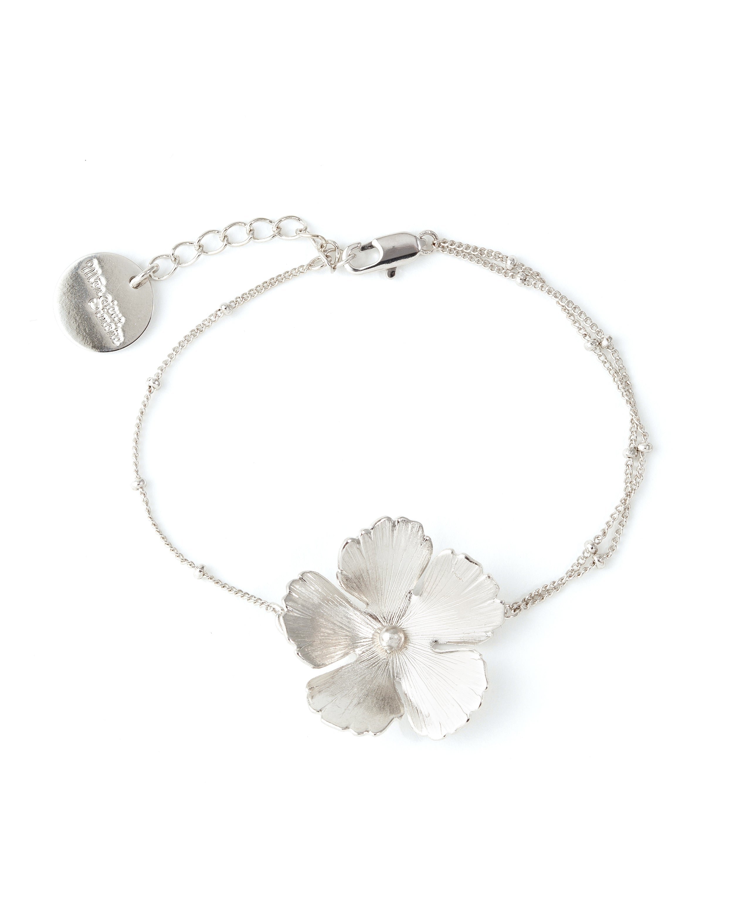 Silver plated flower bracelet MONSIEUR SIMONE Silver