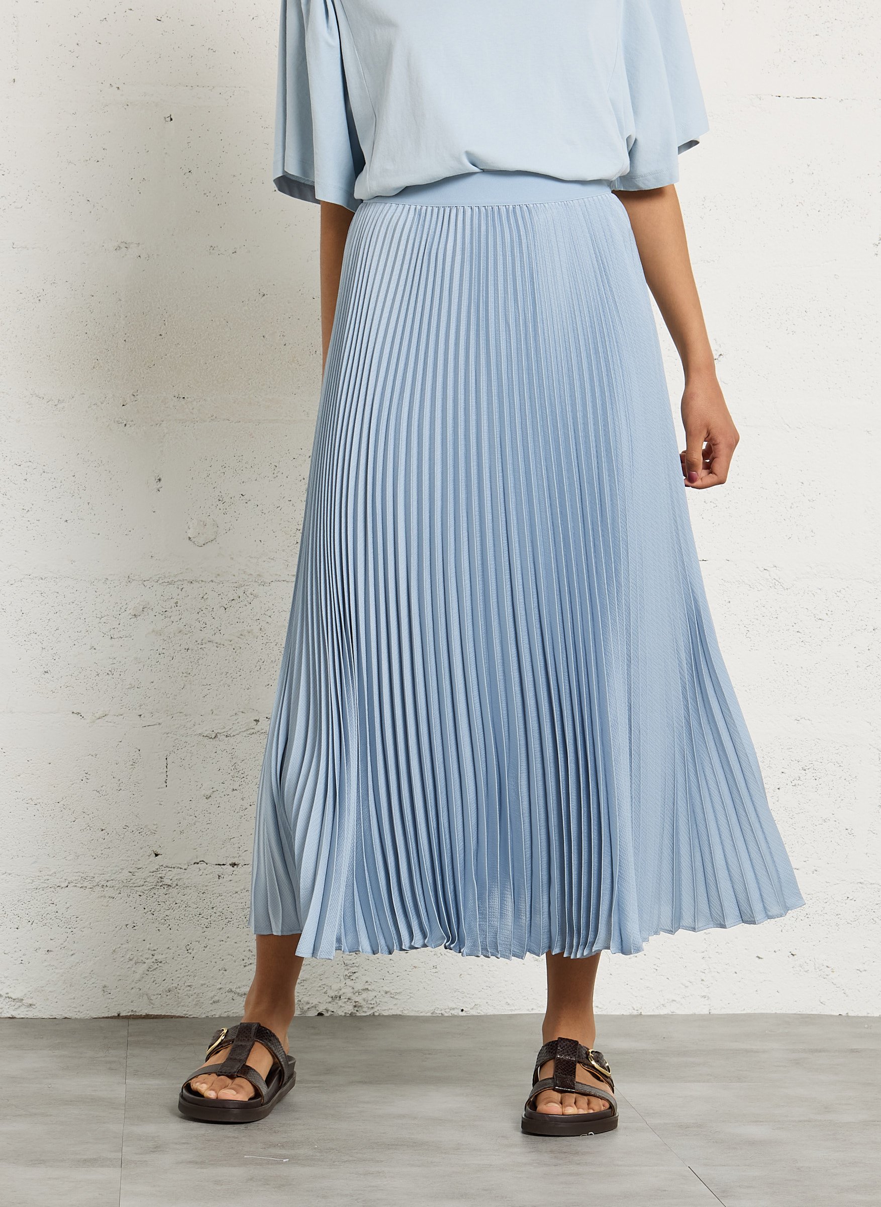 Jupe plissée évasée MAISON 123 Bleu