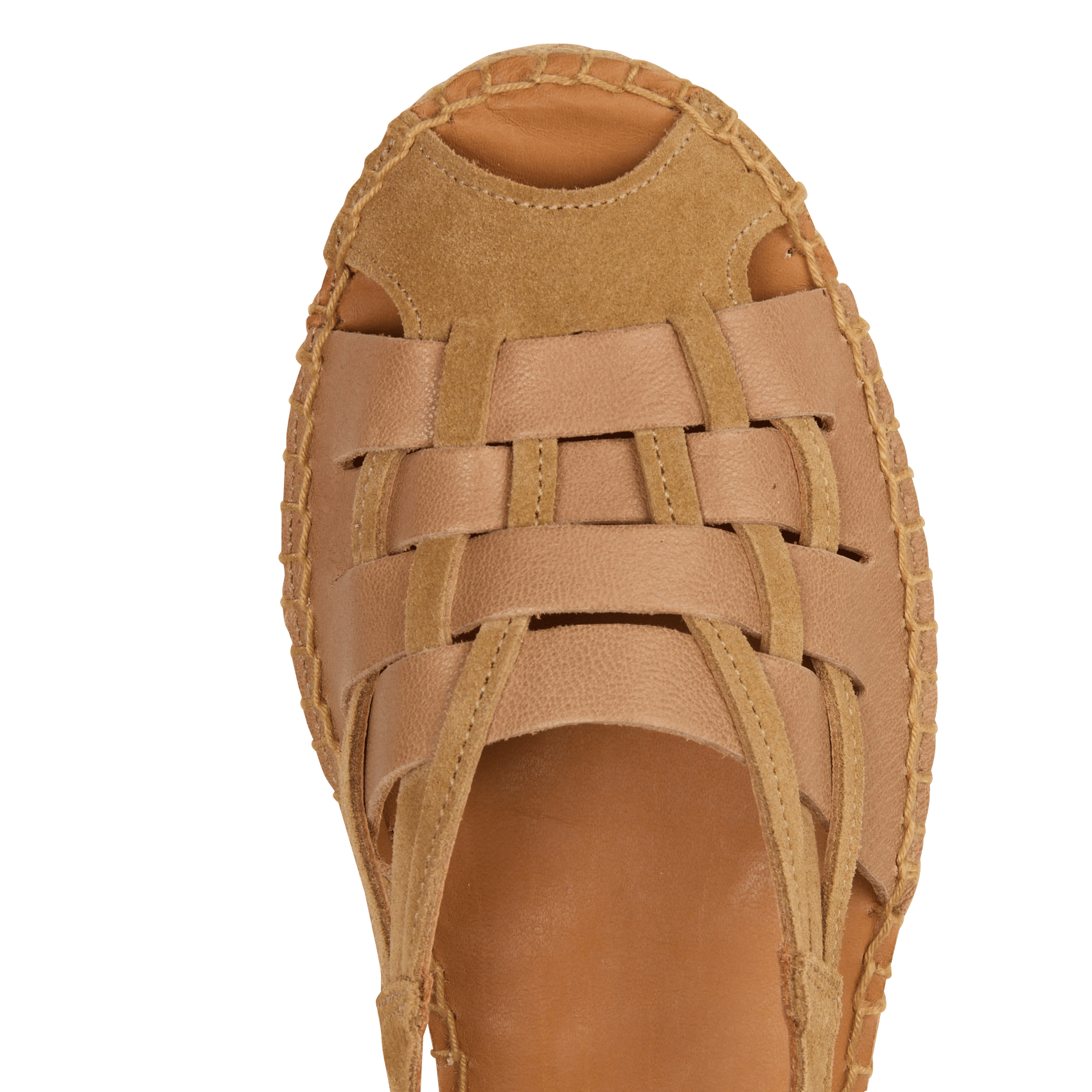 Leather espadrilles NAGUISA Brown