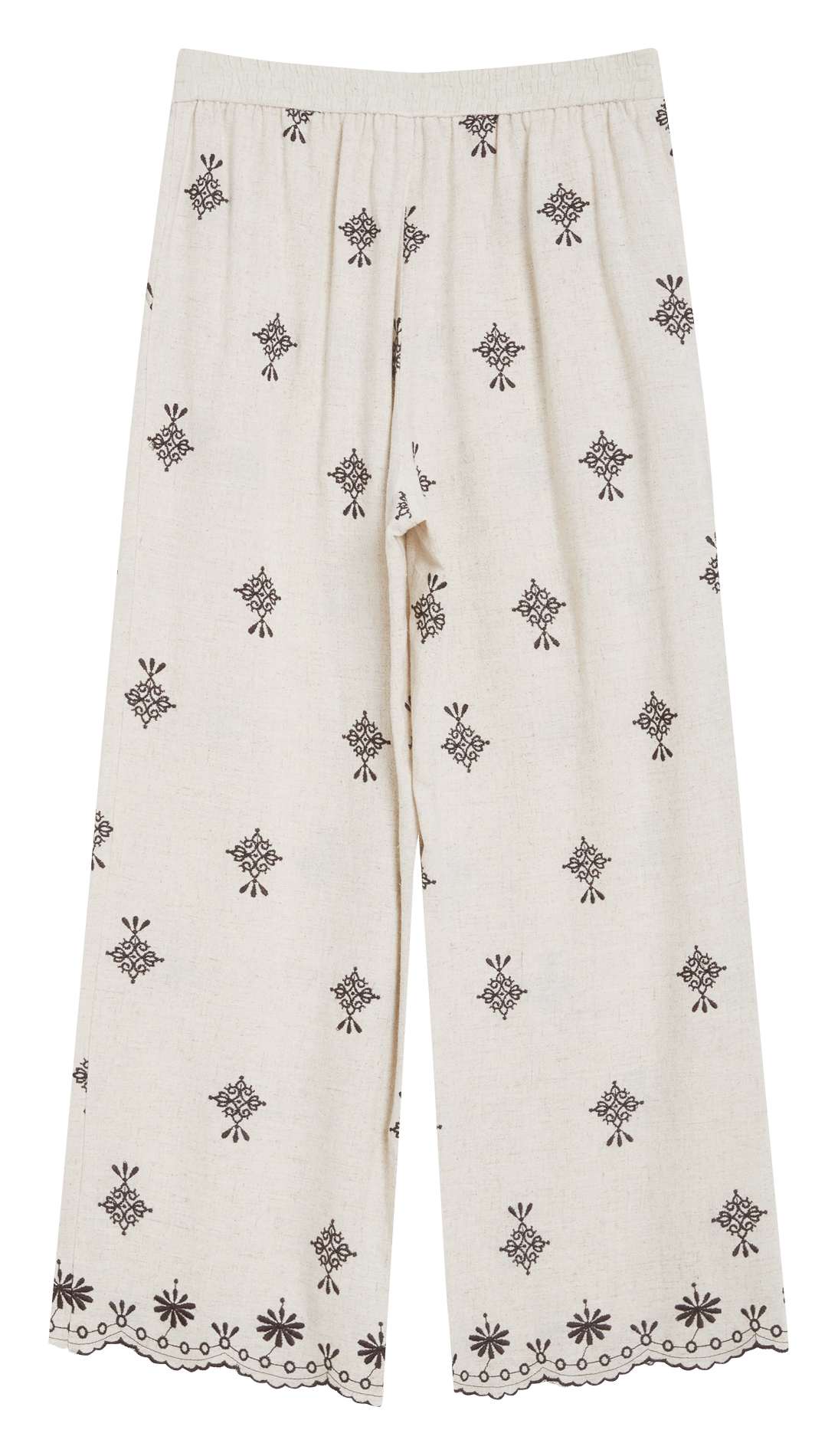 Rechte broek met borduursel GRACE ET MILA Bruin