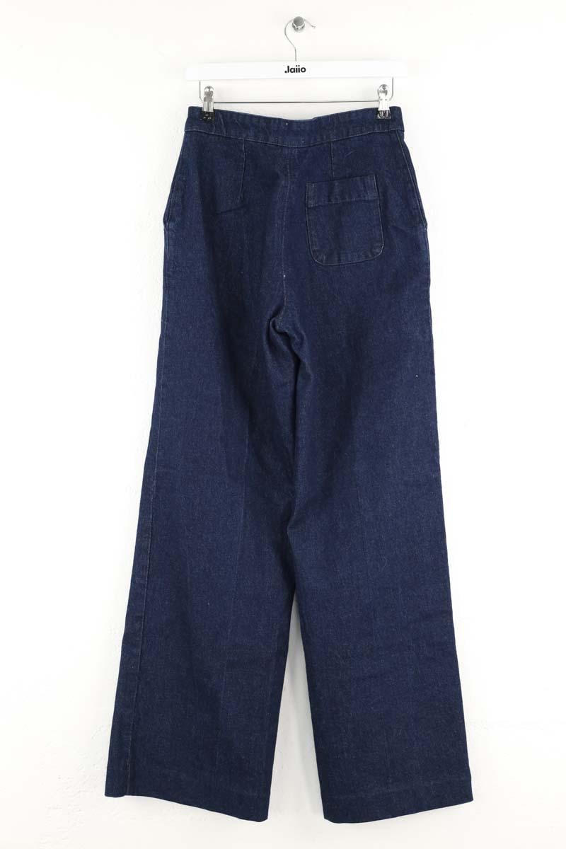 Straight cotton-blend pants SEZANE - Seconde main Blue