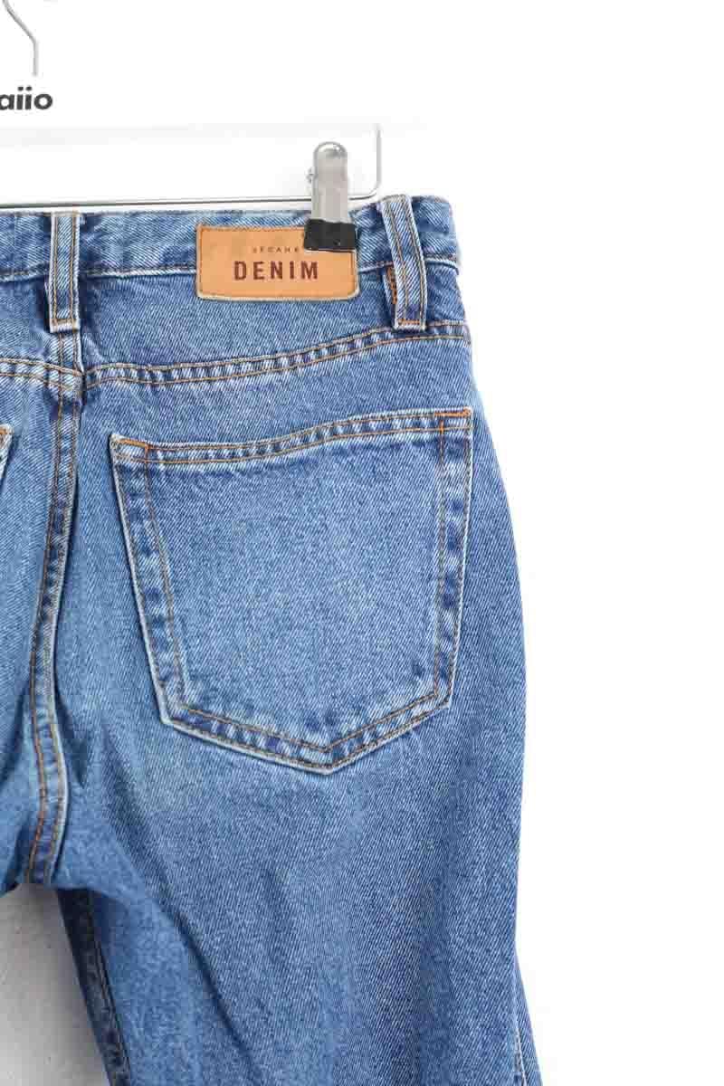 - Straight-leg jeans
- 5 pockets
- Straight cut
- Faded effect SEZANE - Seconde main Blue