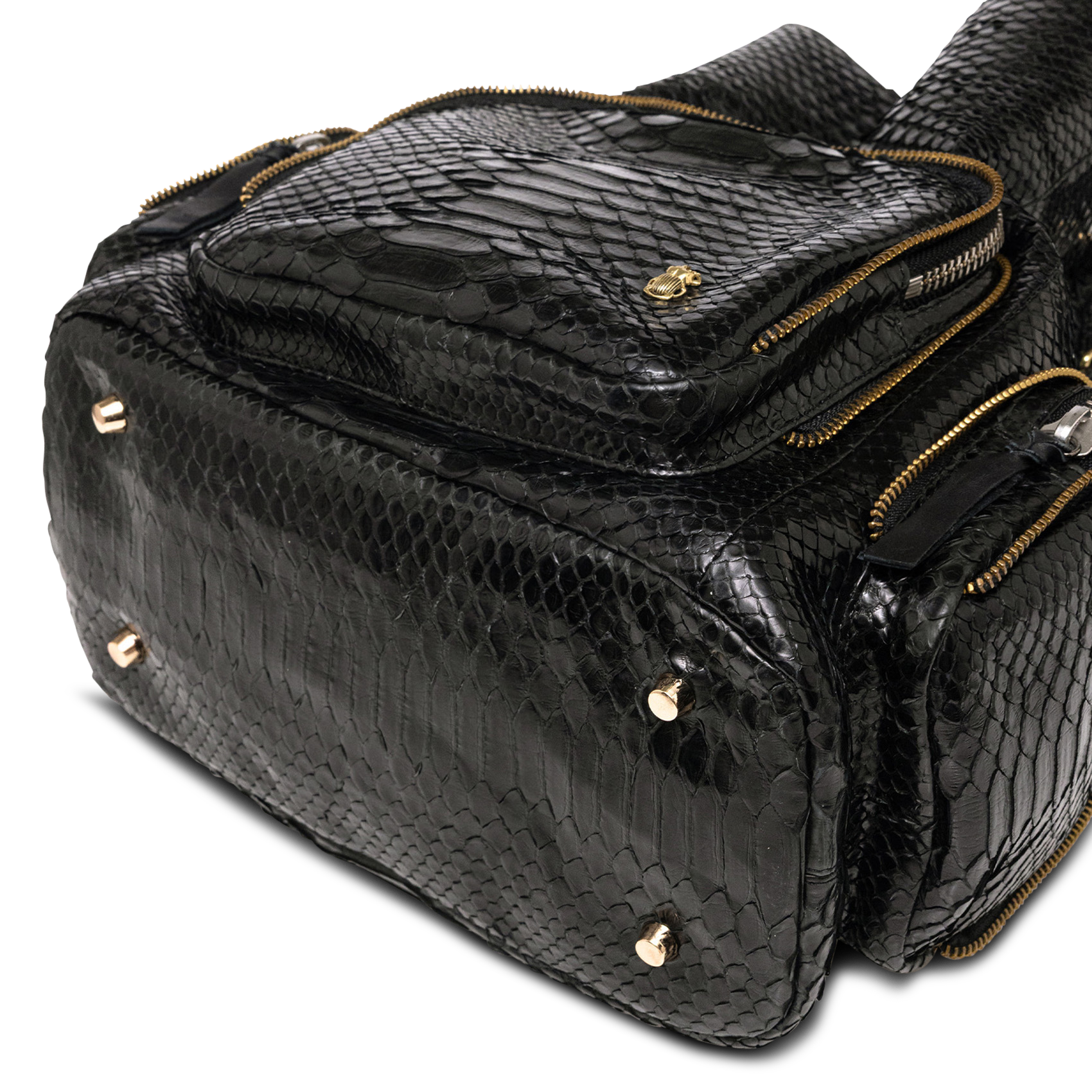 Schlangenleder Eimer Tasche CLARIS VIROT Schwarz