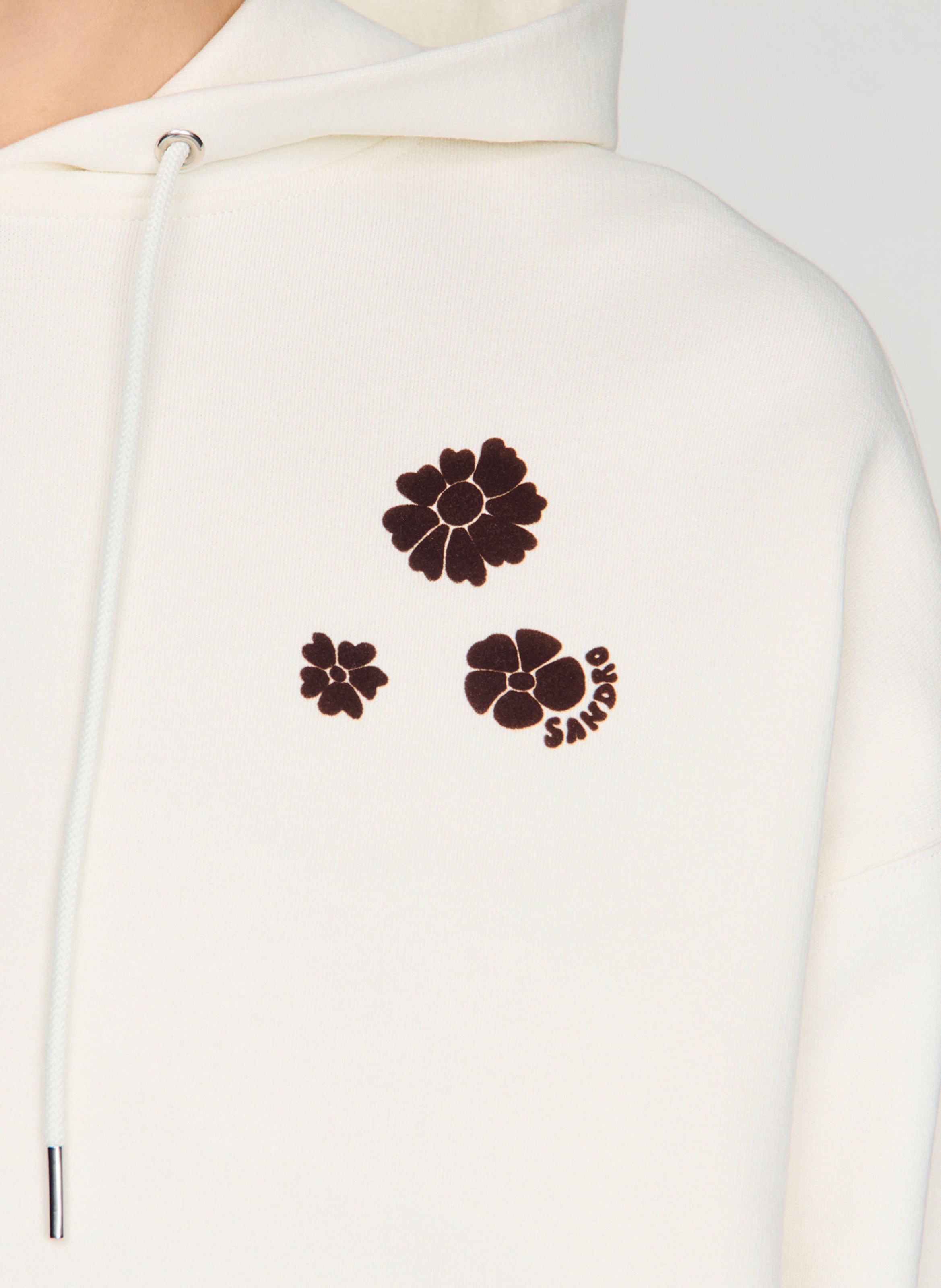 Straight-fit hoodie SANDRO Beige