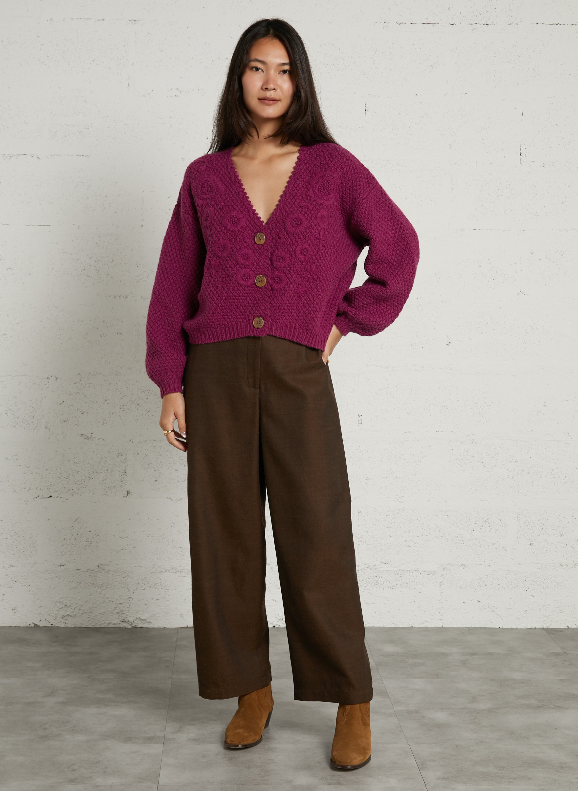 Vest met sjaalkraag LOUISE MISHA Rood