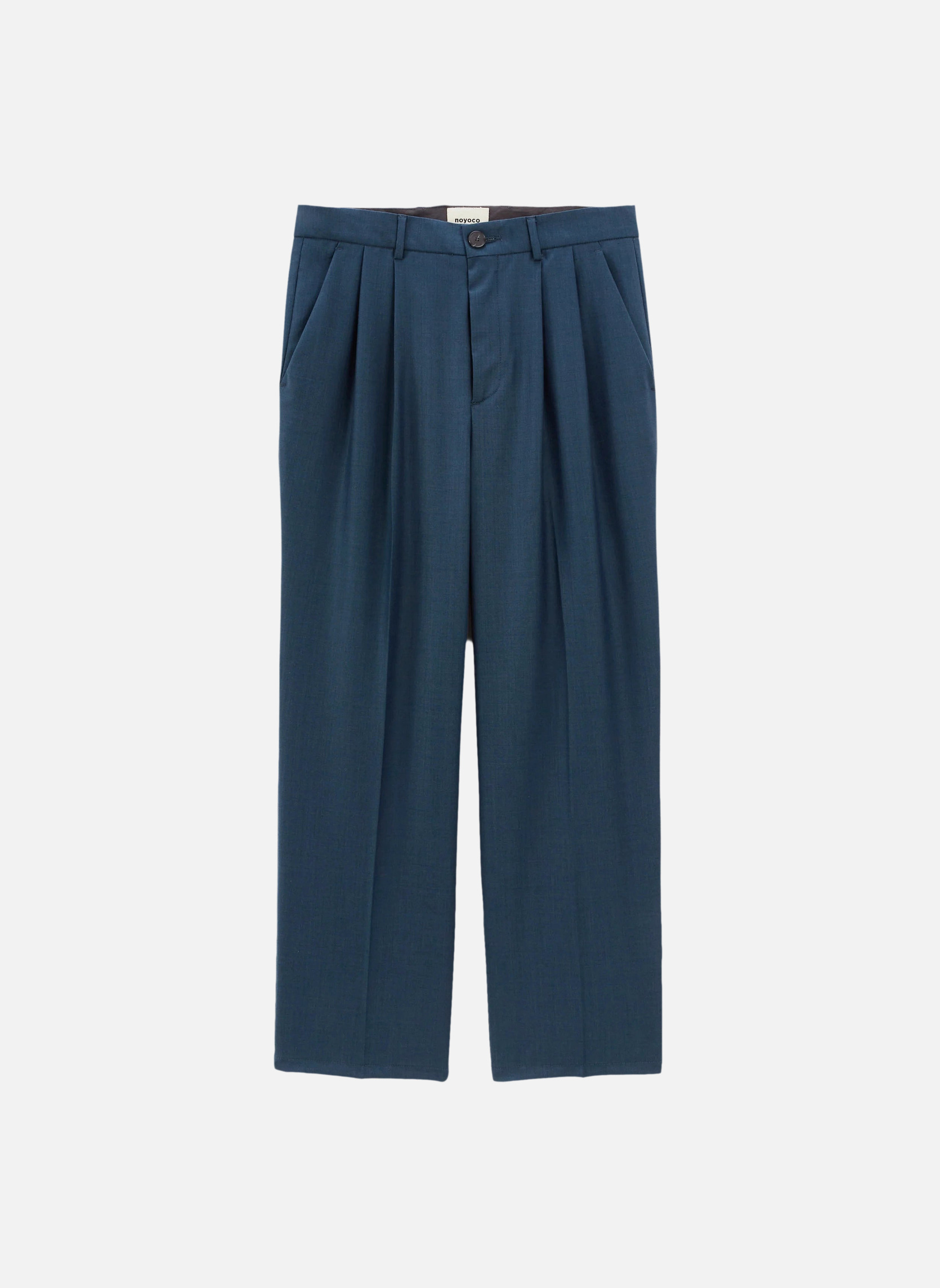 Trousers with pleats Clyde Deep Lagoon Noyoco Blue