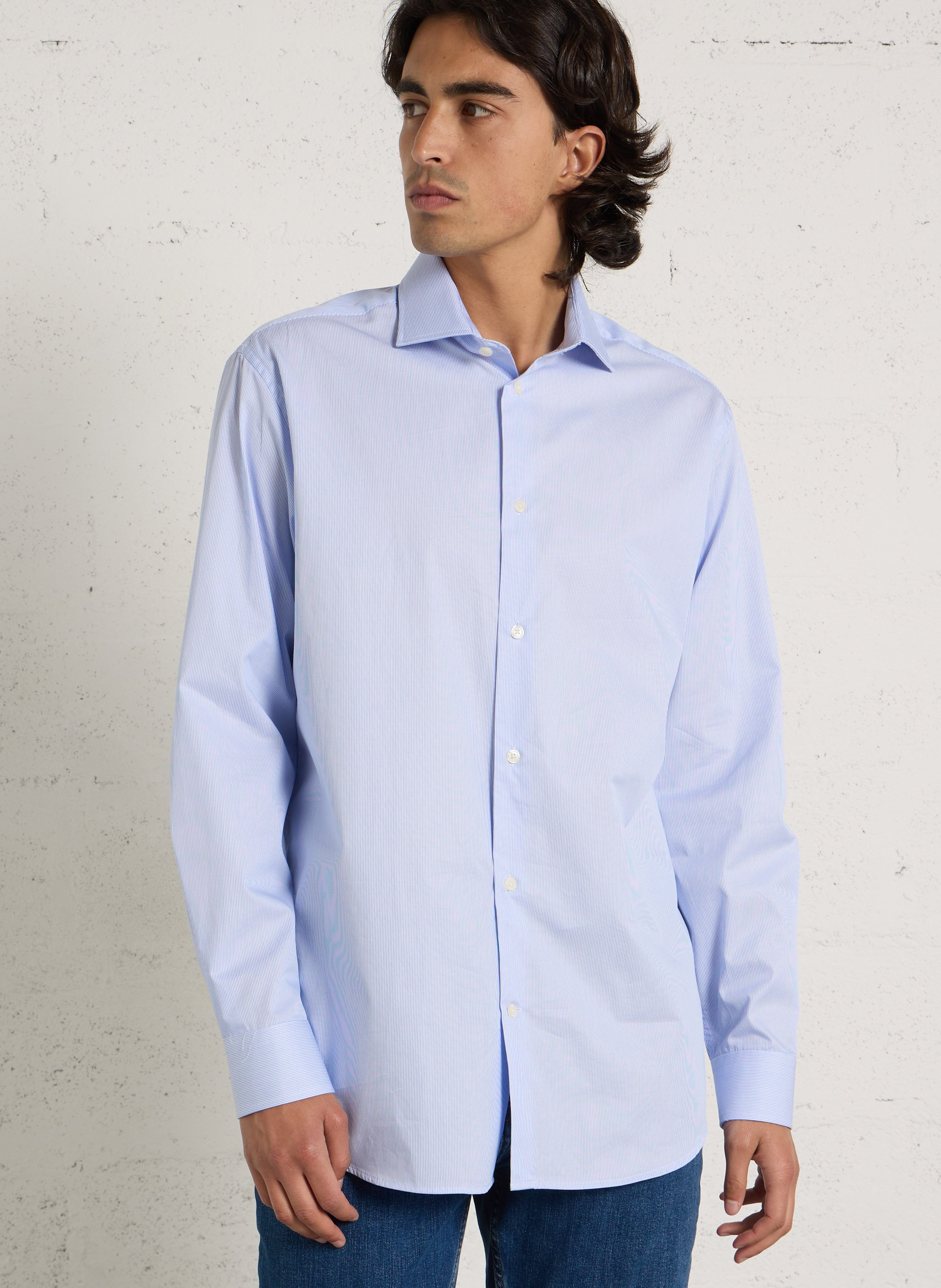 Gestreifte Baumwollbluse AU PRINTEMPS PARIS Blau