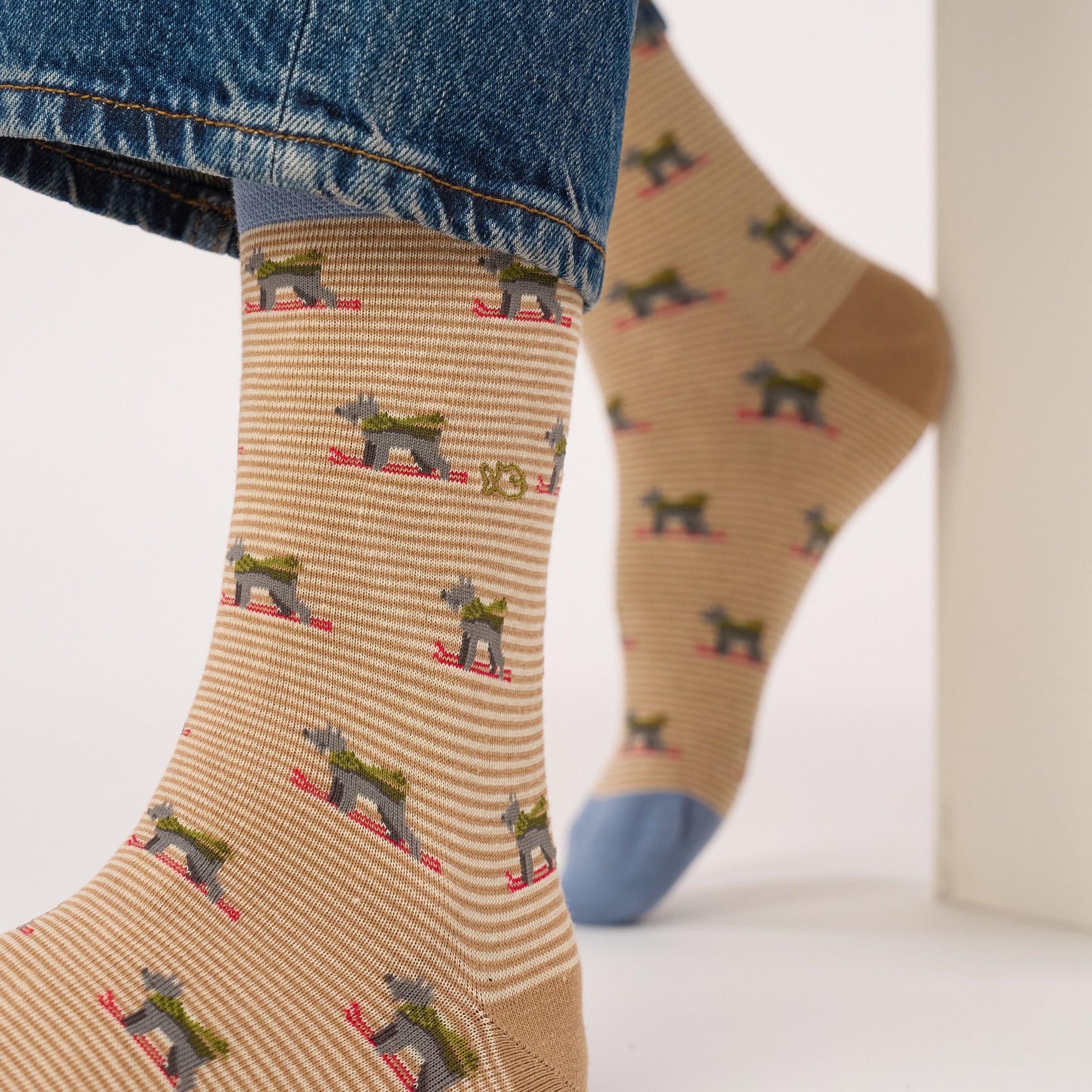 Combed Cotton Animal Socks | Brown BILLYBELT Men