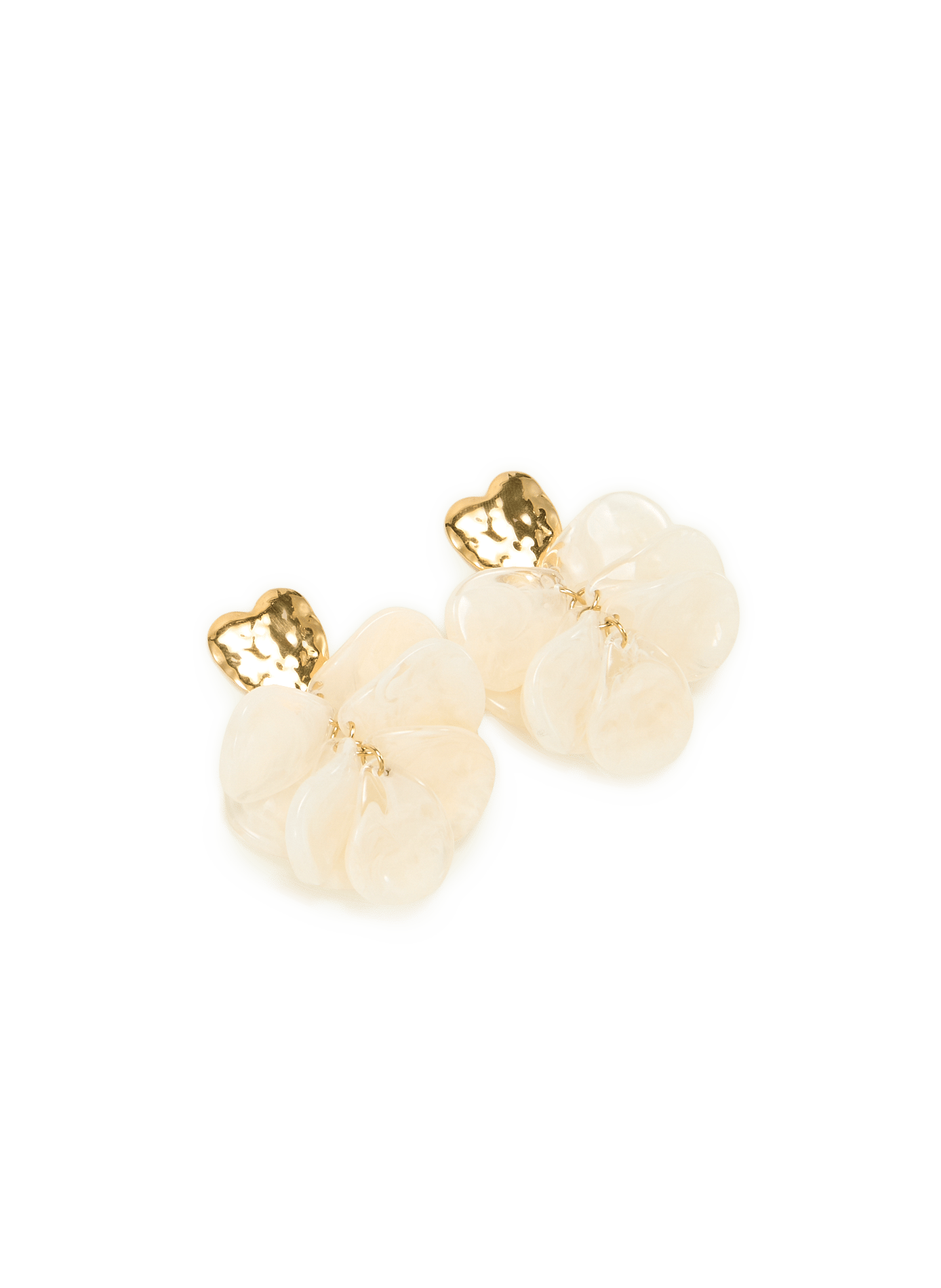 Flower-shaped earrings AU PRINTEMPS PARIS Beige