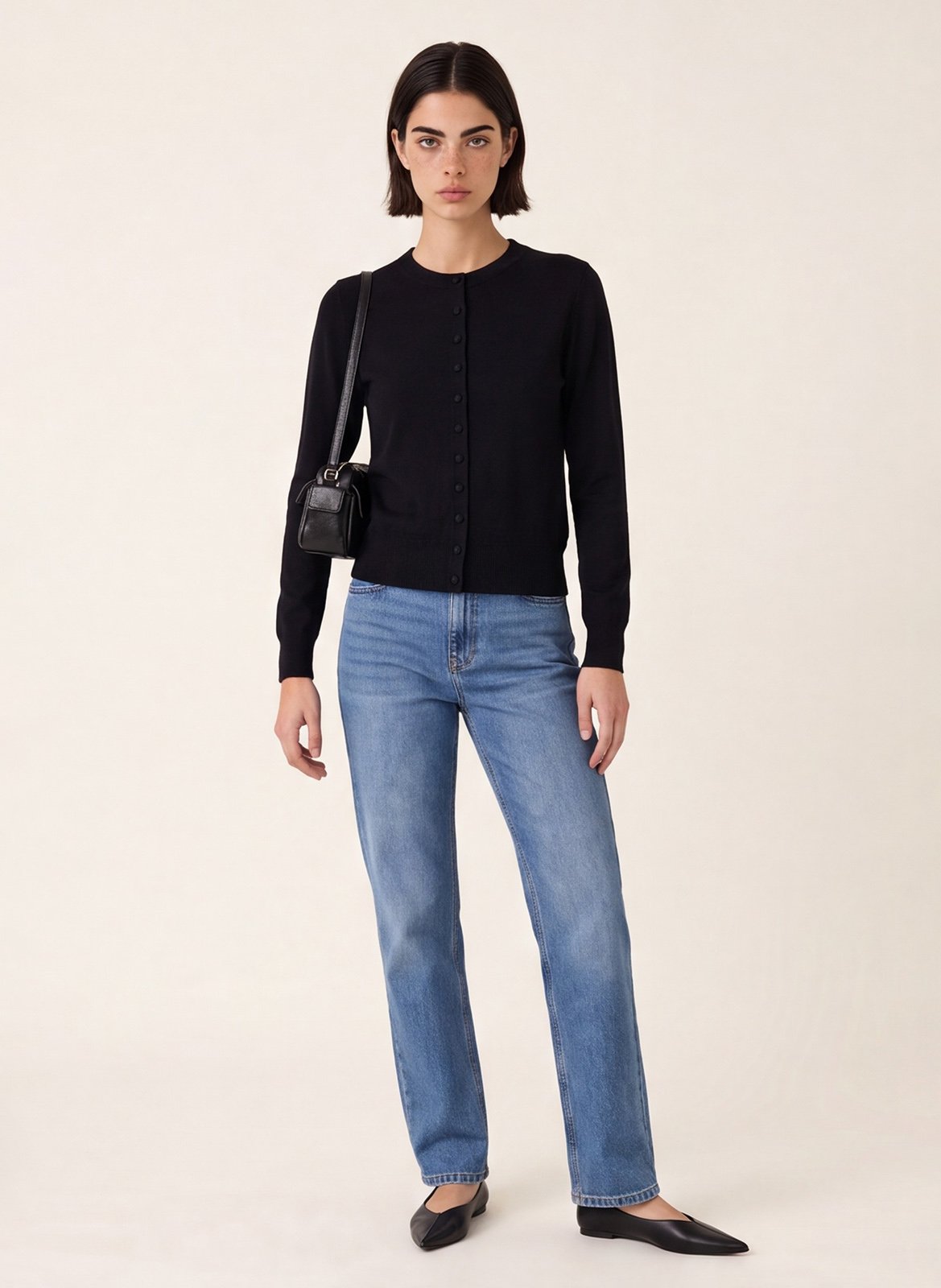 Rechte cardigan met ronde hals KOOKAI Zwart