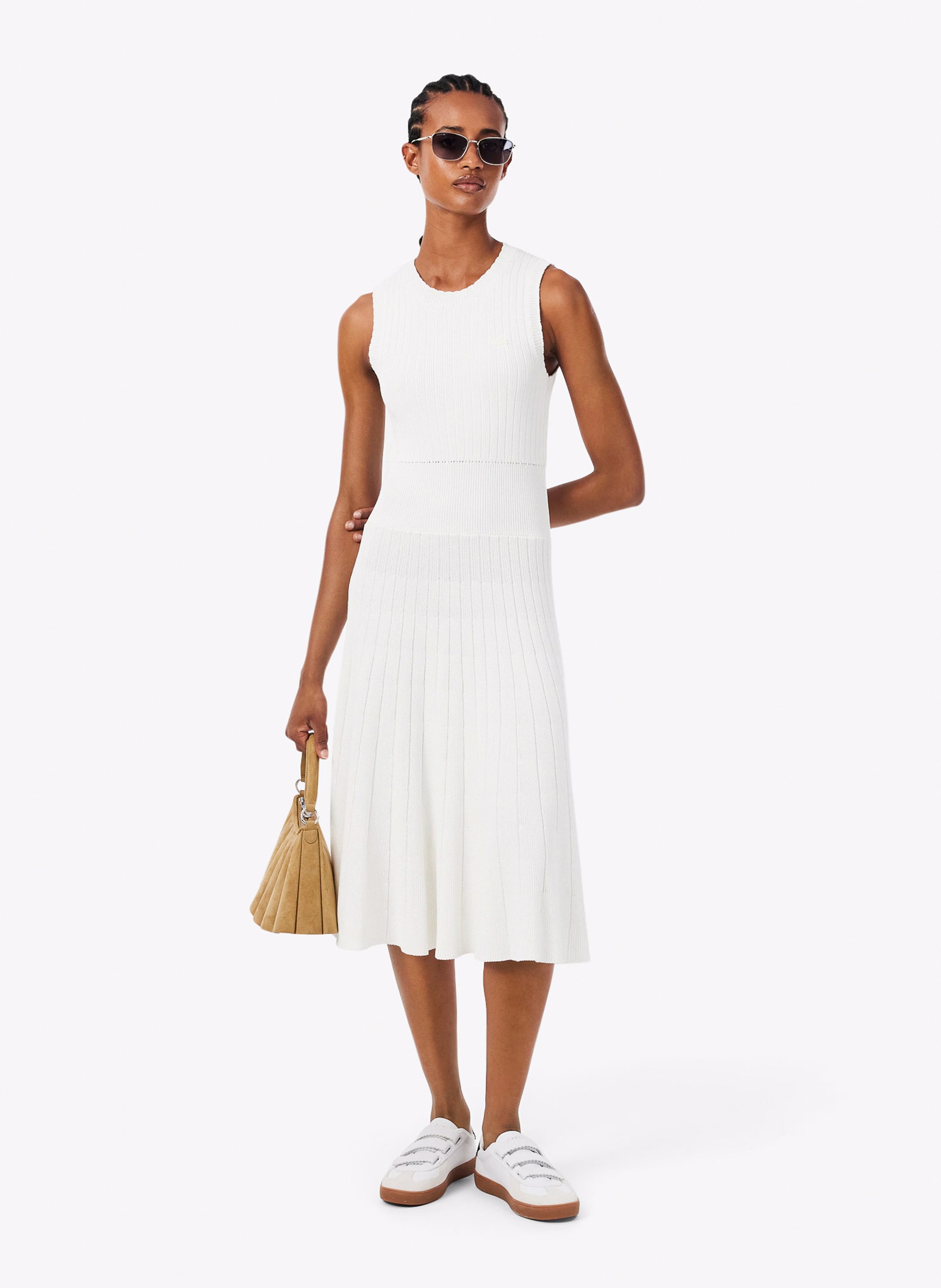 Baskets à scratch en cuir  LACOSTE Blanc