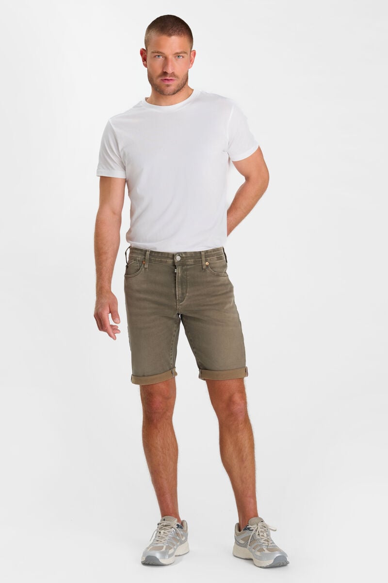Zip-Up Denim Bermuda Shorts LE TEMPS DES CERISES Grey