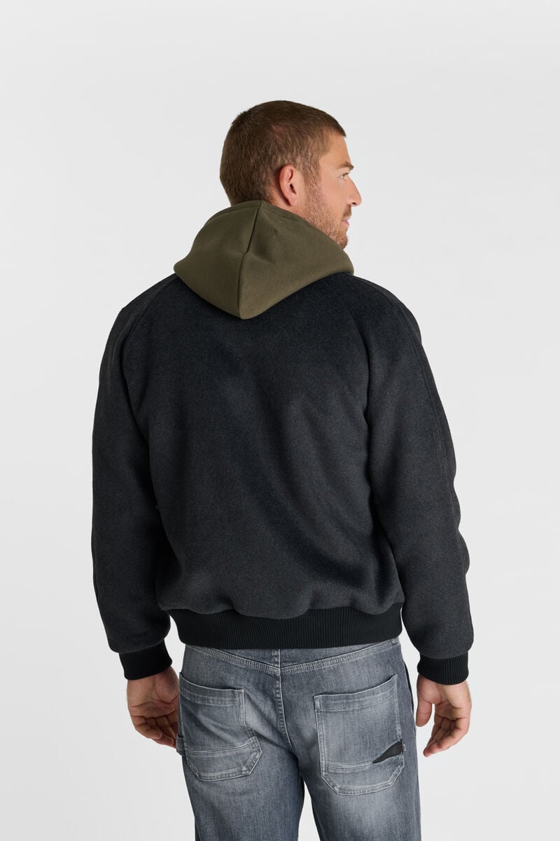 High-Neck Snap-Button Jacket LE TEMPS DES CERISES Grey