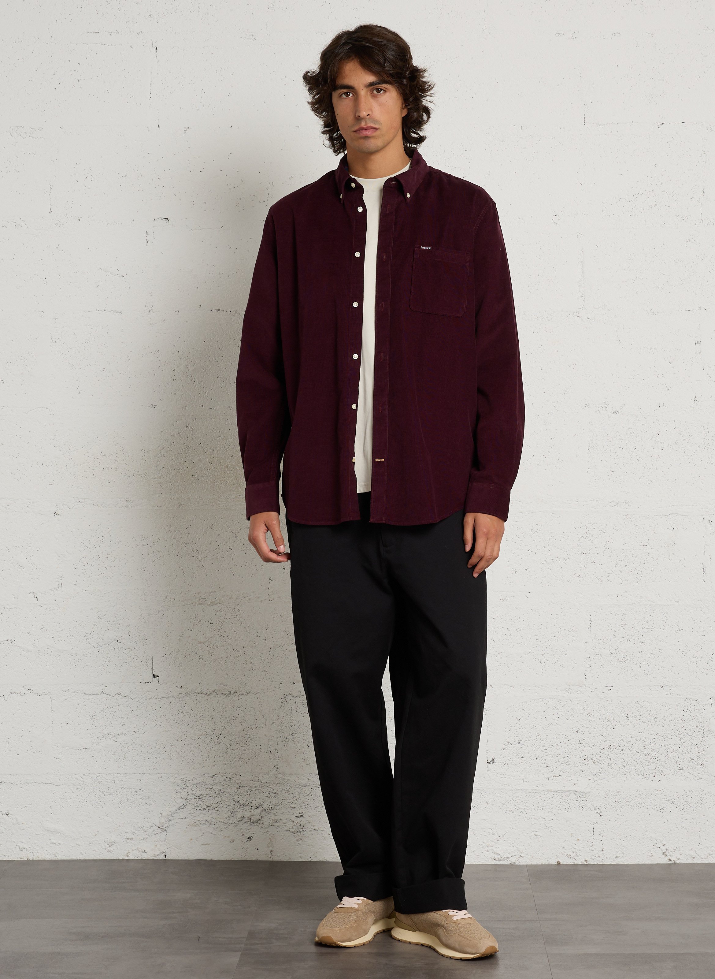 Baumwollhemd mit Button-down-Kragen BARBOUR Rot