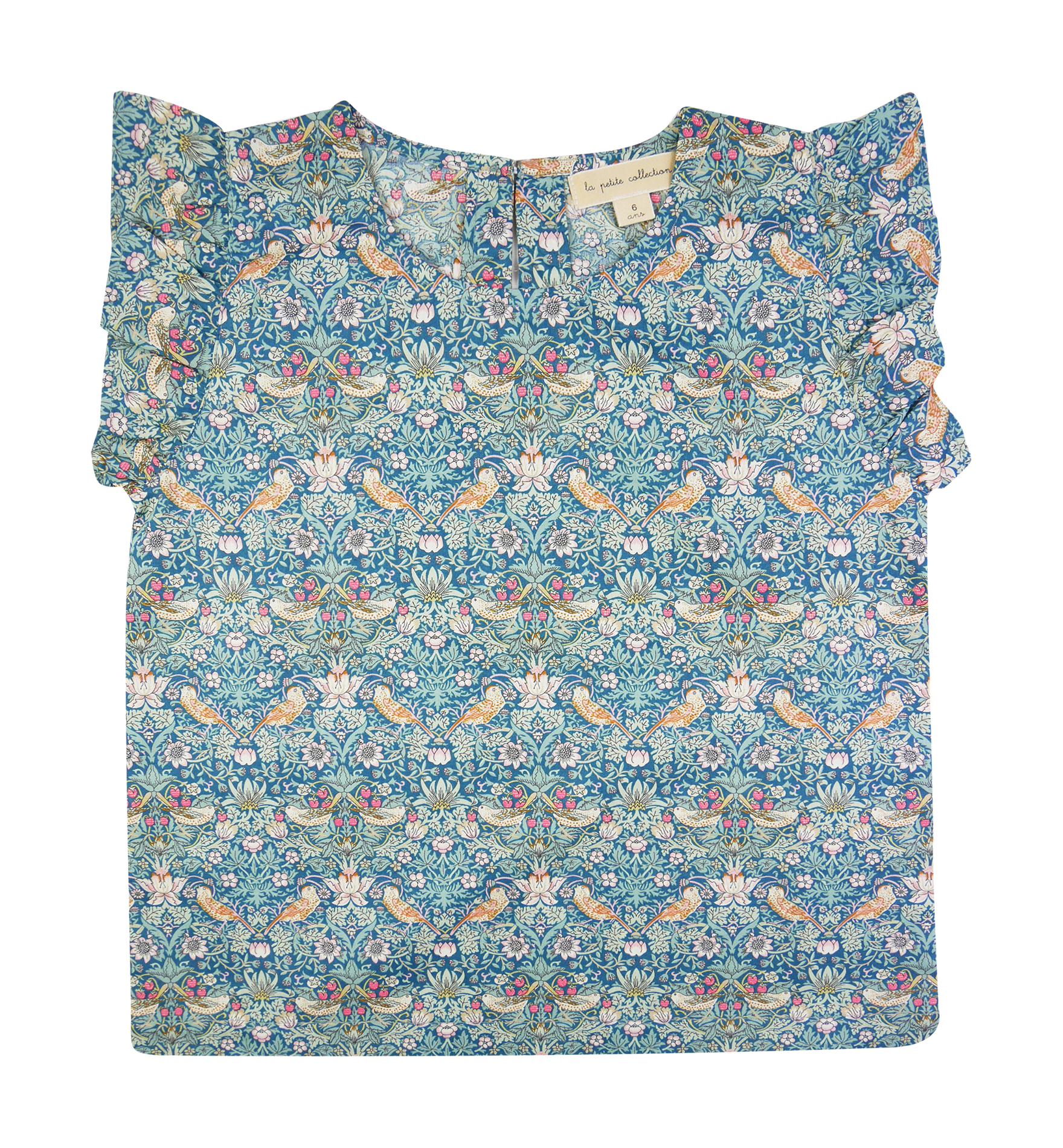 Blouse imprimée en coton bio LA PETITE COLLECTION Bleu