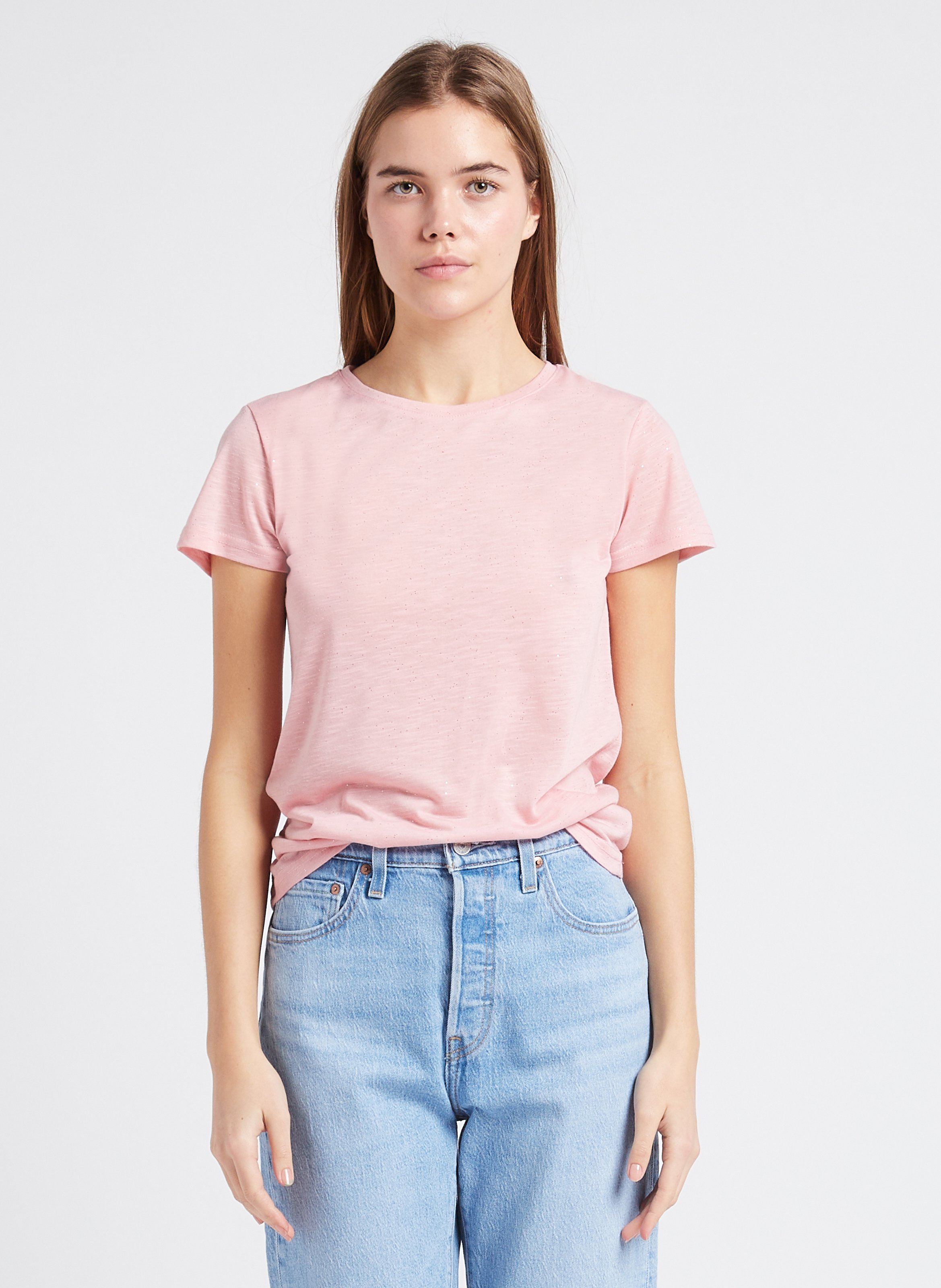 Tee-shirt col rond pailleté LA PETITE ETOILE