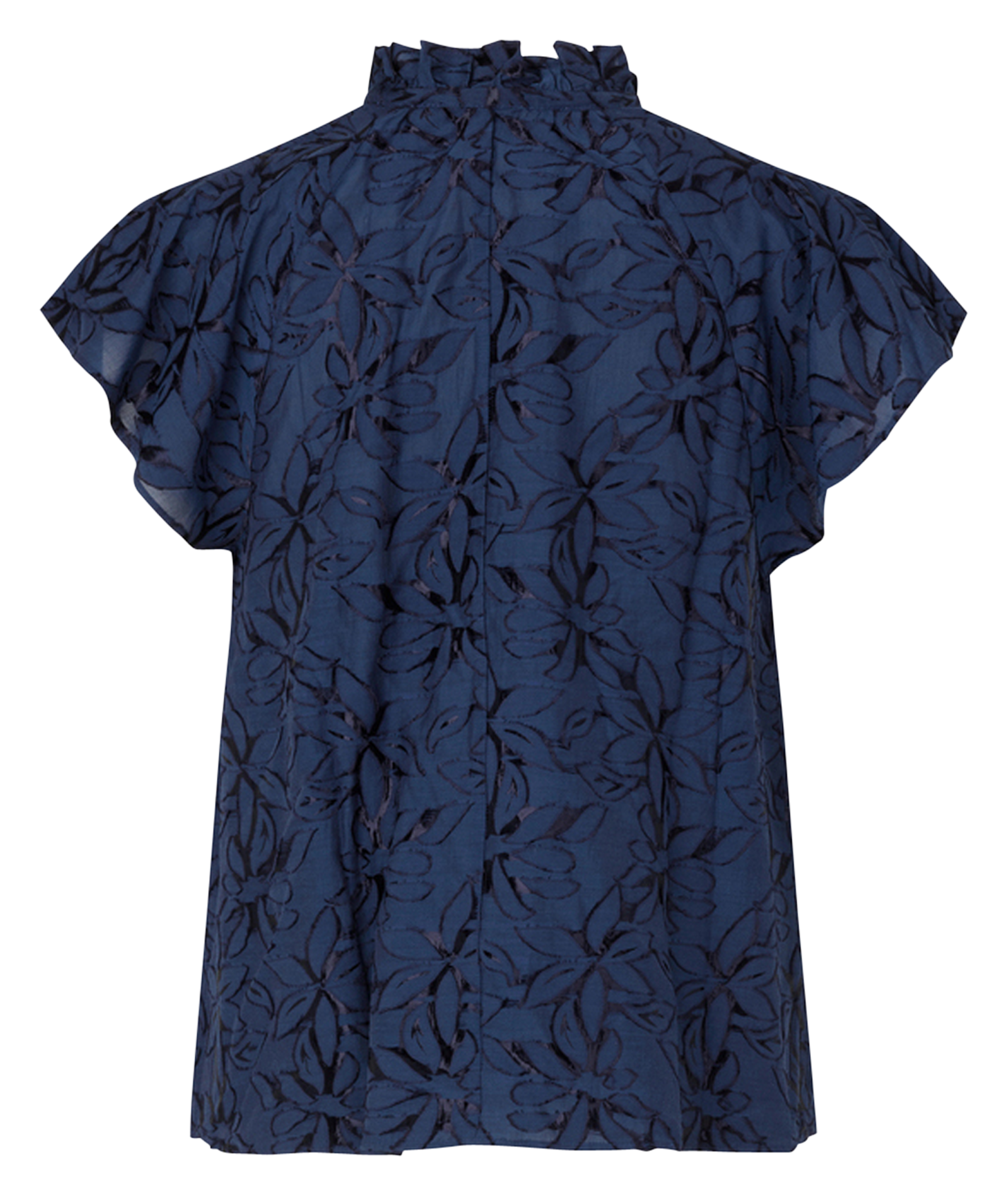 Bluse mit viktorianischem Kragen SAMSOE SAMSOE Blau
