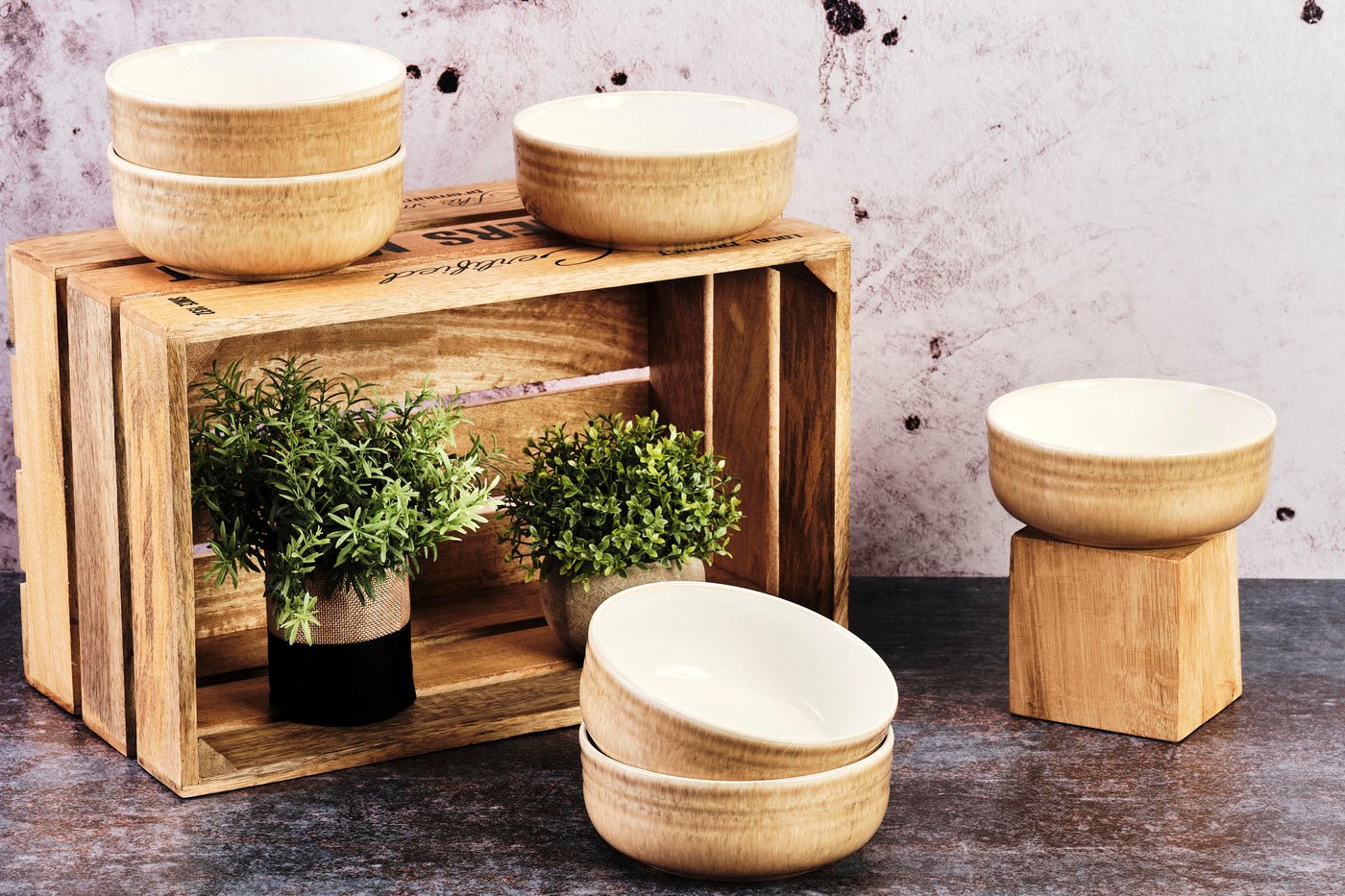 Cosmos bowl ø15.5cm - 6 pieces - cream Beige