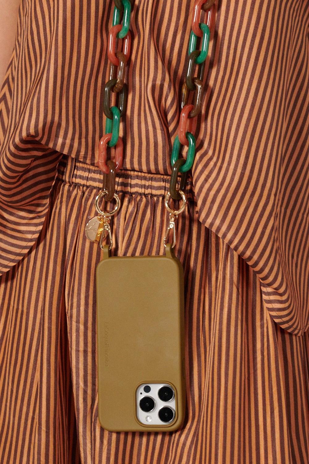 Resin phone chain LA COQUE FRANCAISE Orange