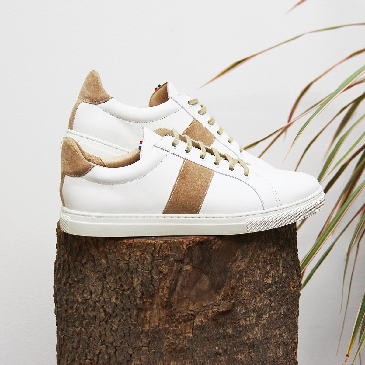 Leather French-made sneakers JULES & JENN White