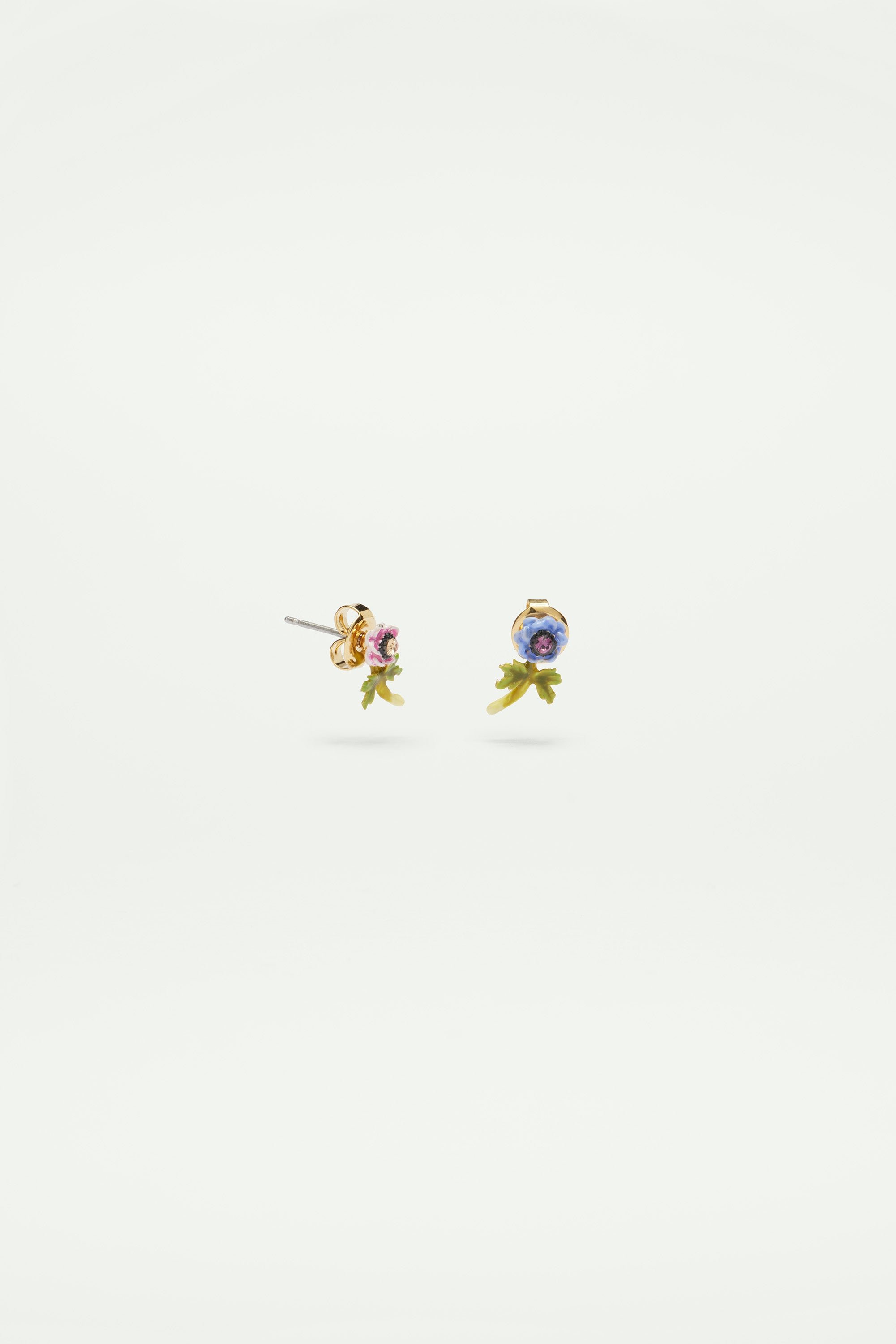 Anemone asymmetric earrings LES NEREIDES Purple