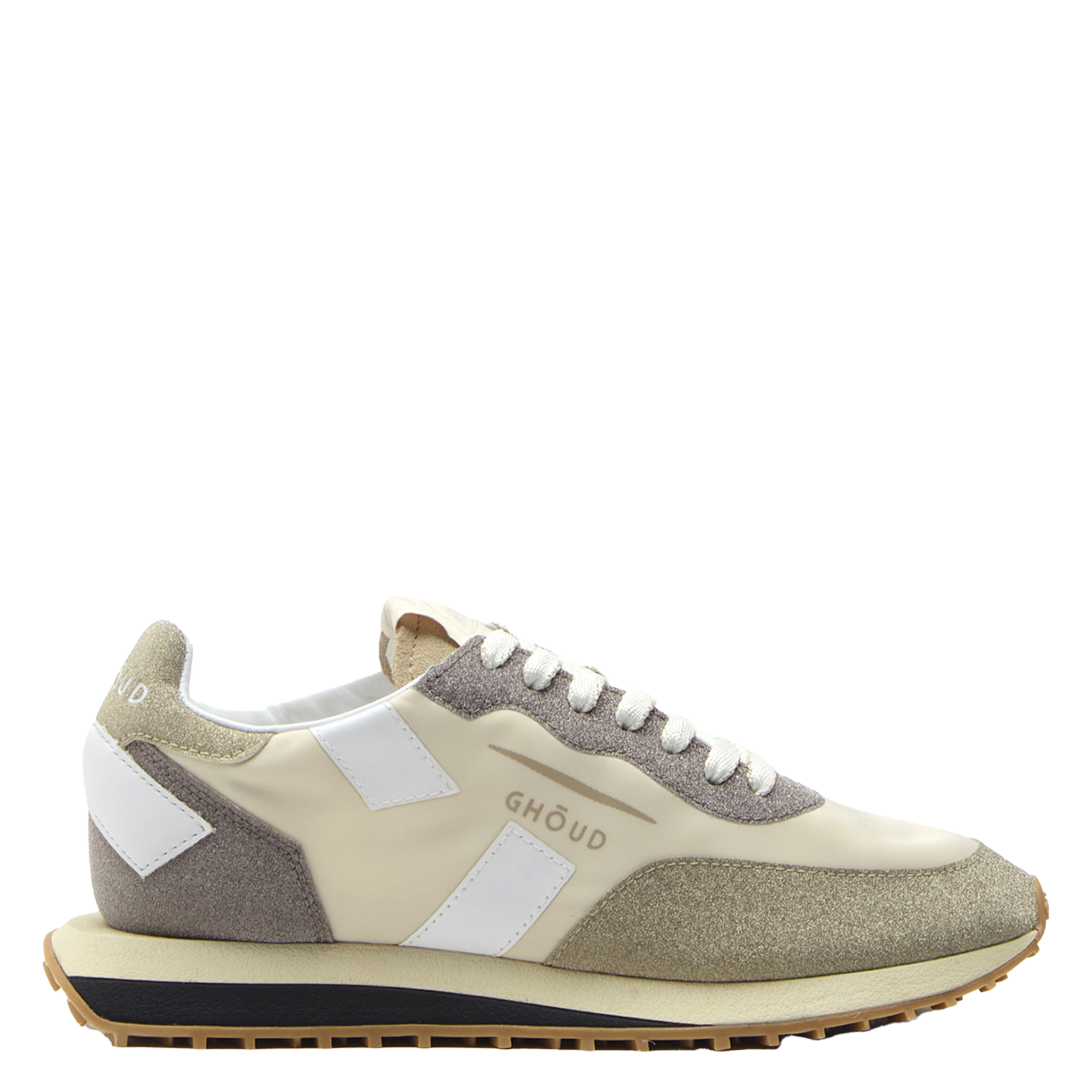 Sparkly low trainers Cream plat Ghoud Venice - Women SCLW-1