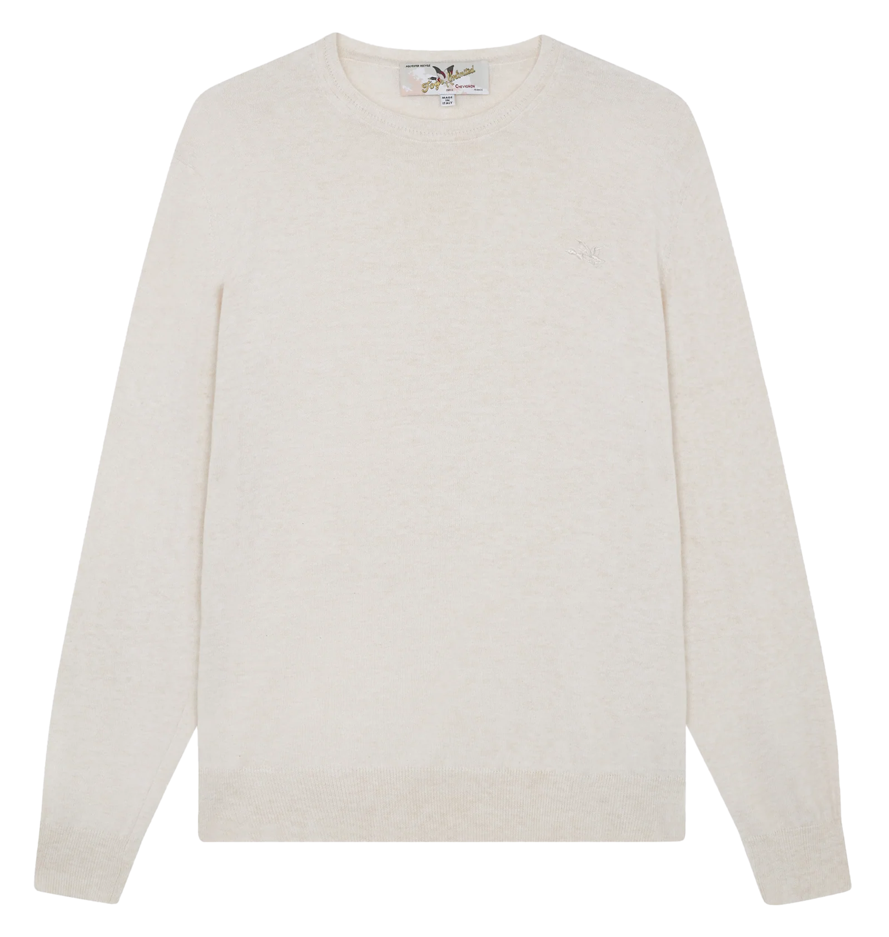 Colour block cotton sweater CHEVIGNON White