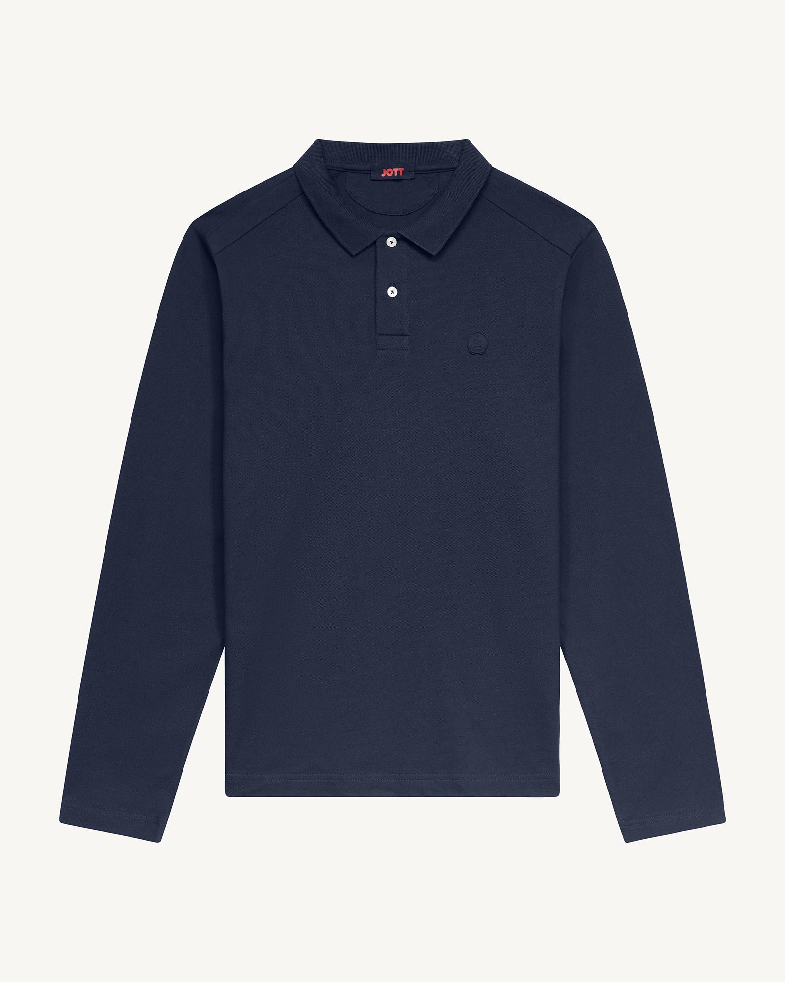 Carlos long-sleeve cotton polo JOTT Blue