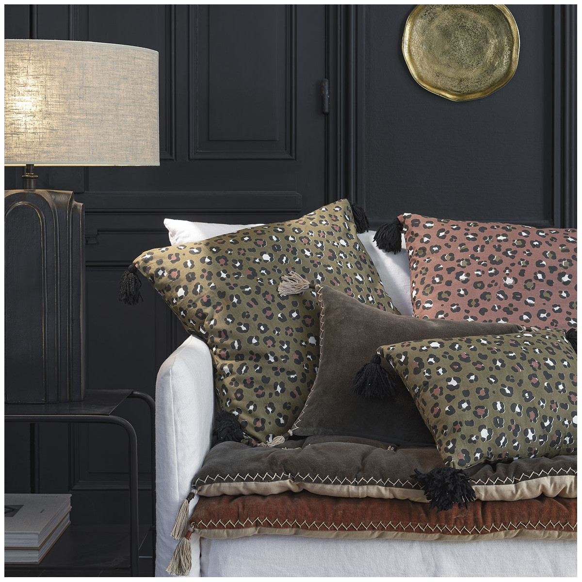 Cushion cover BLANC D'IVOIRE Khaki