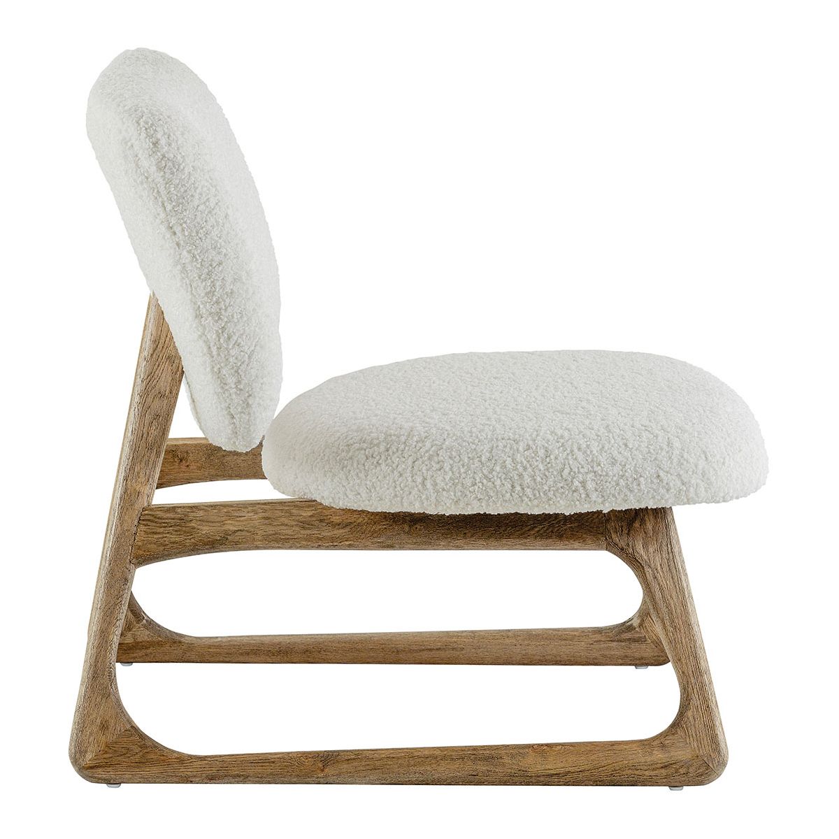 Fauteuil en bouclette BLANC D'IVOIRE Blanc