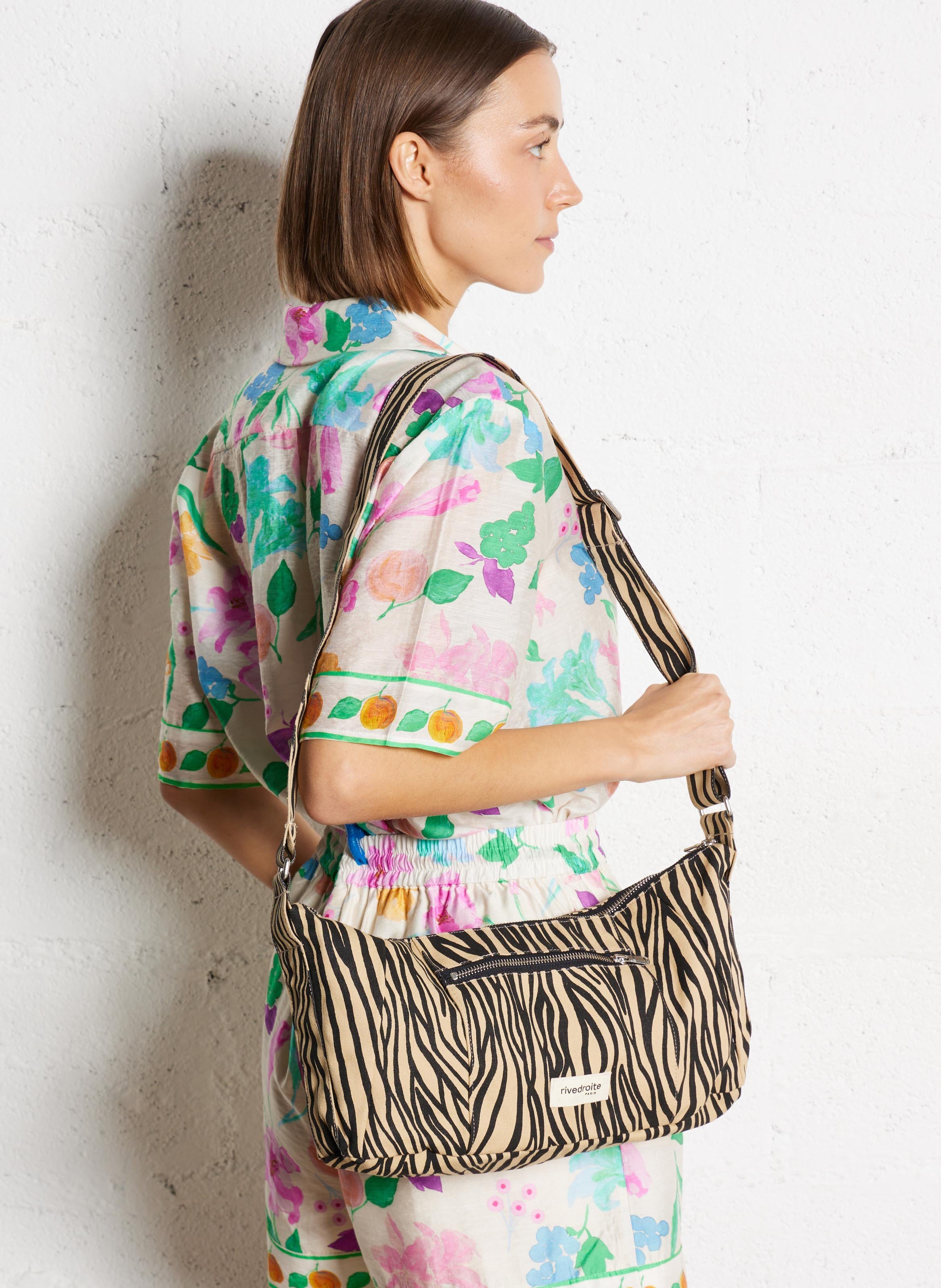 Cotton shoulder bag RIVEDROITE PARIS Beige