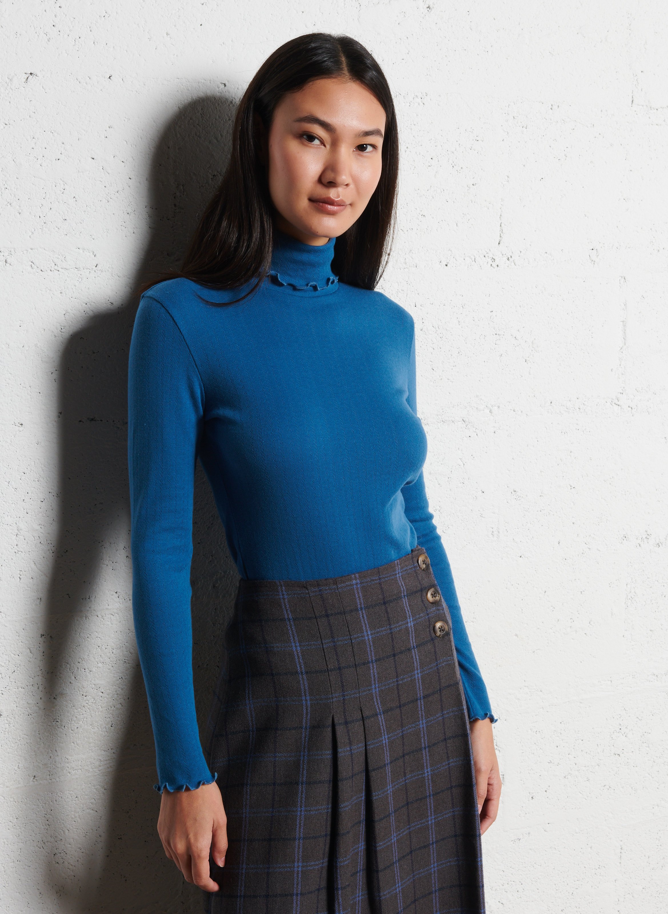 Col roulé droit en maille pointelle NICE THINGS