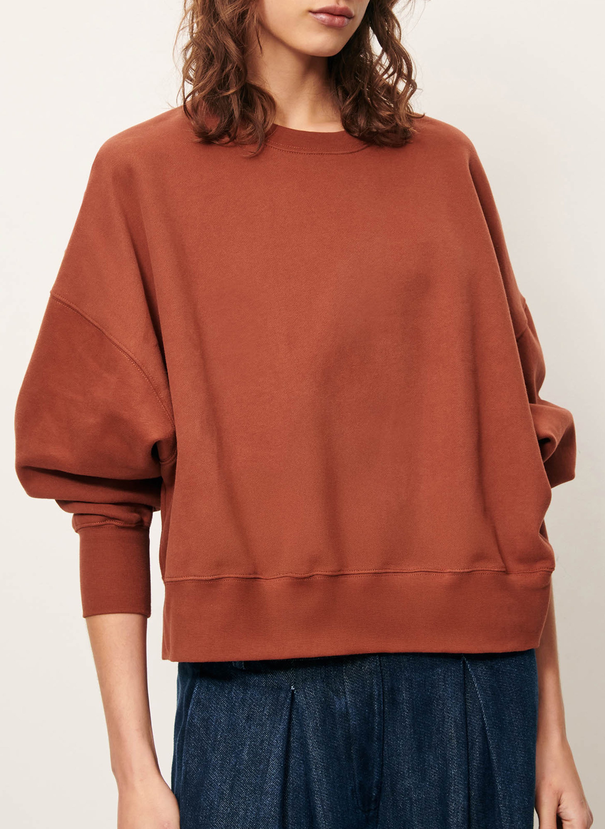 Oversized short cotton sweatshirt SESSUN