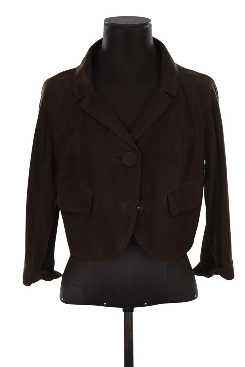 Short leather blazer PAULE KA - Seconde main Brown