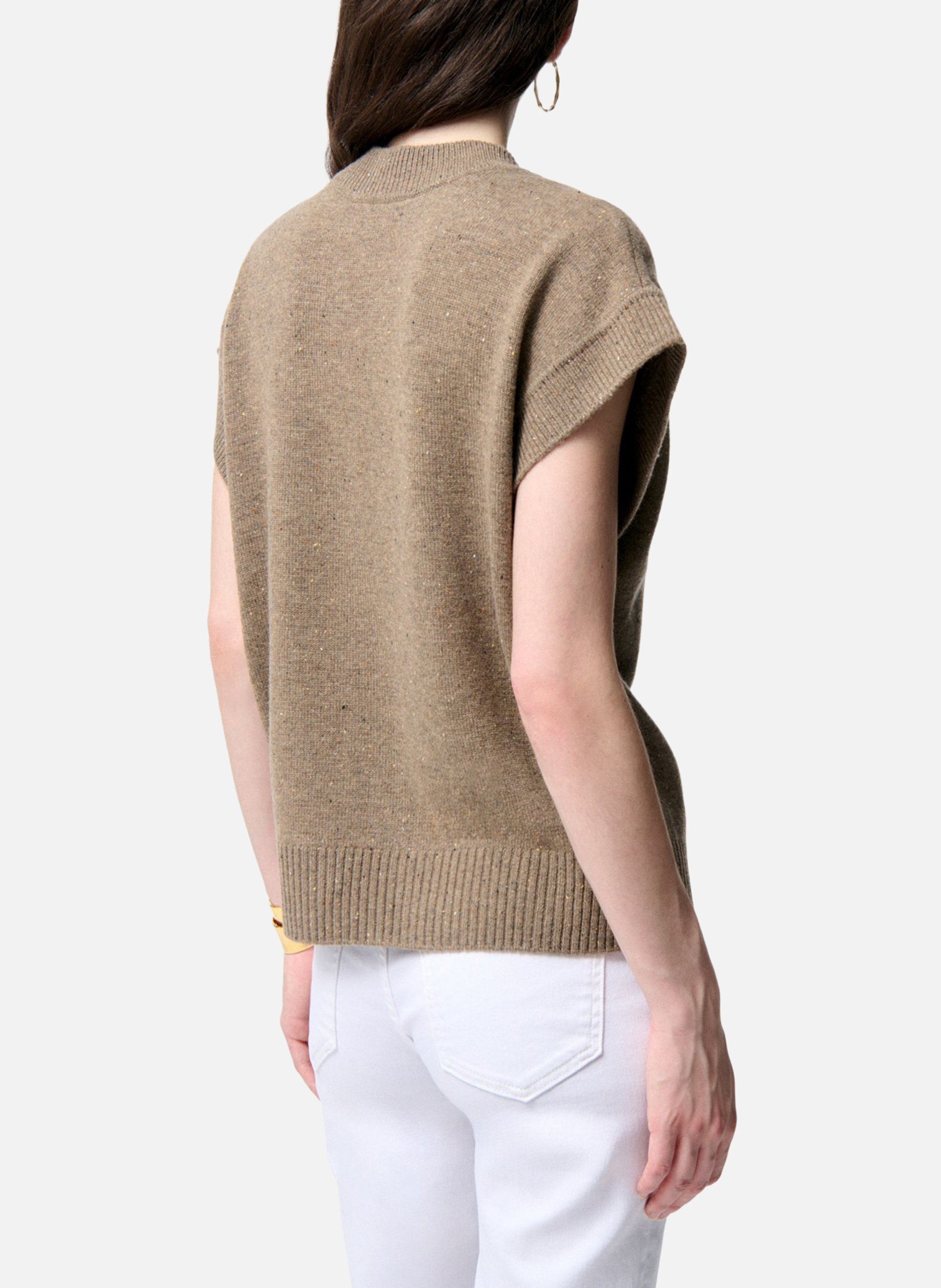 Pull col rond ample en laine VANESSA BRUNO Gris