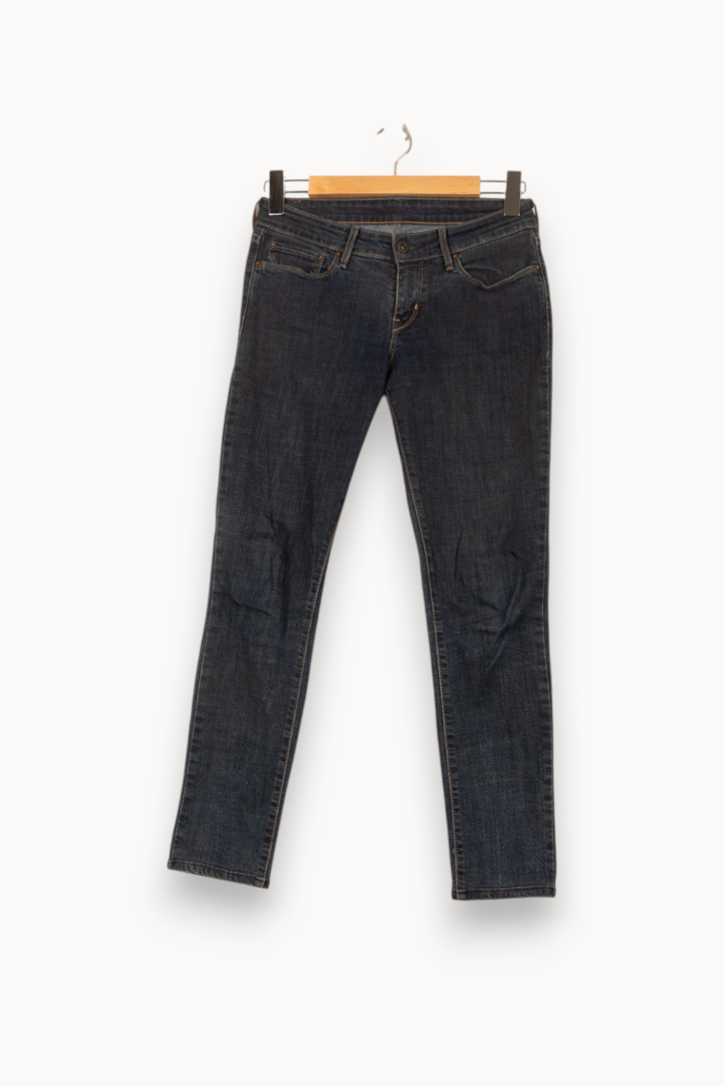 Cropped slim jeans with studs LEVI'S - Seconde main Blue