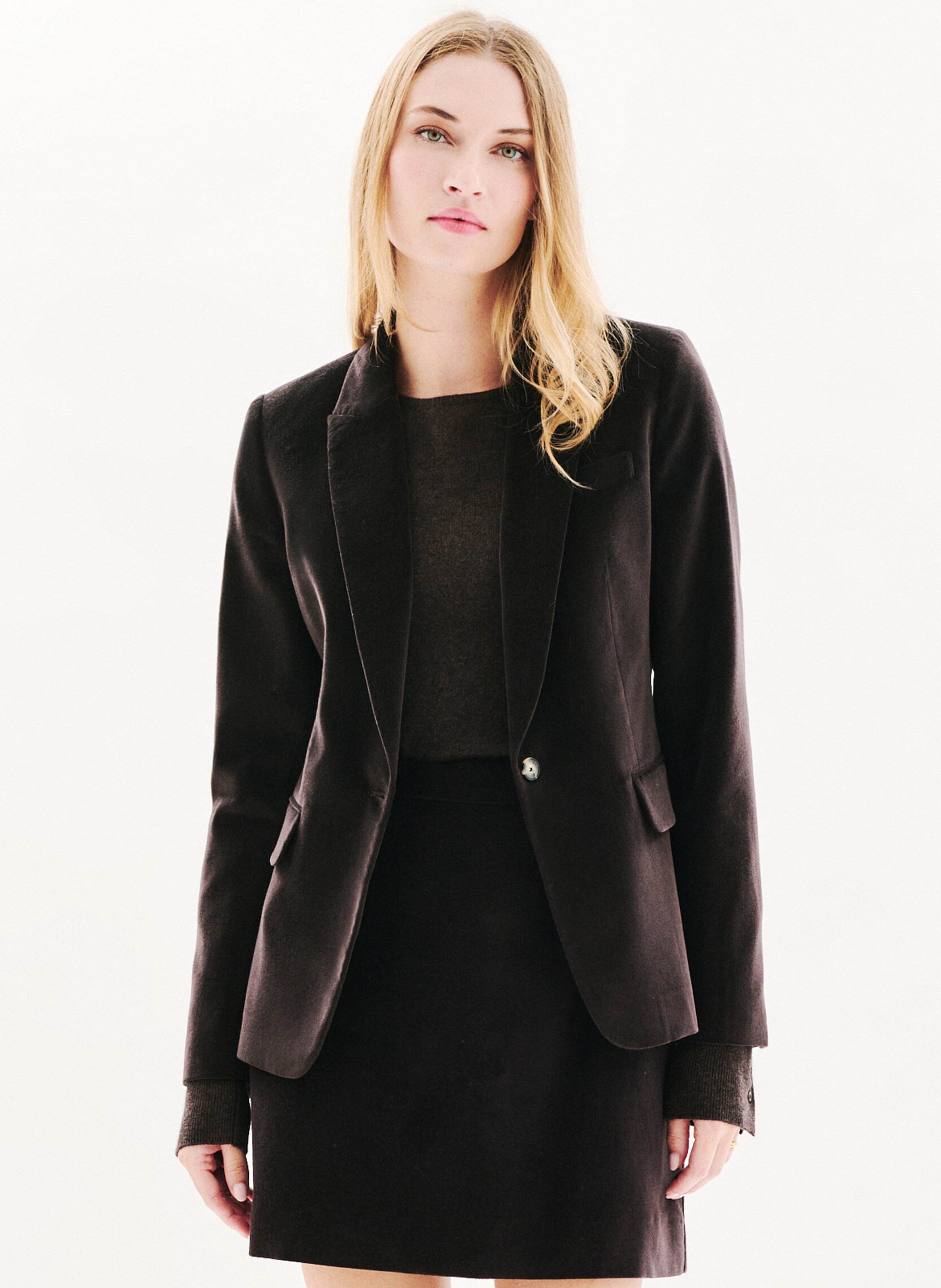 Baumwollblazer in Samtoptik CAROLL