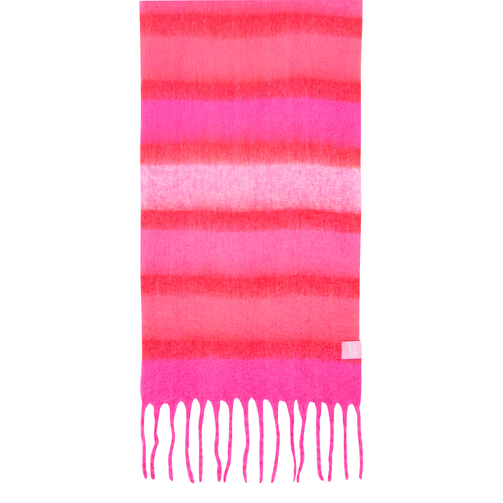 Echarpe rayée à franges BANANA MOON Rose