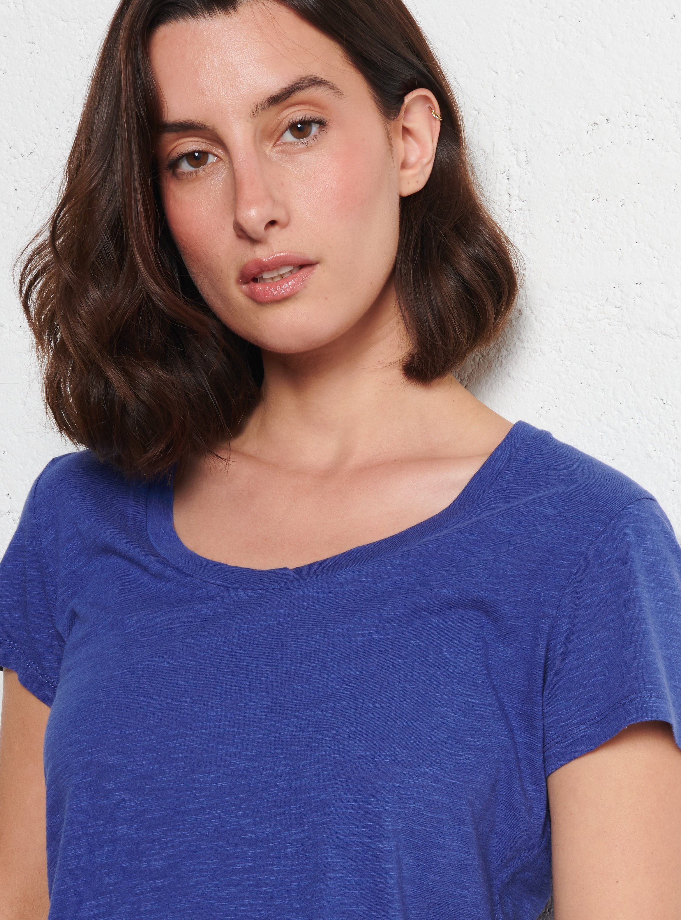 Basic cotton-mix T-shirt AMERICAN VINTAGE Blue
